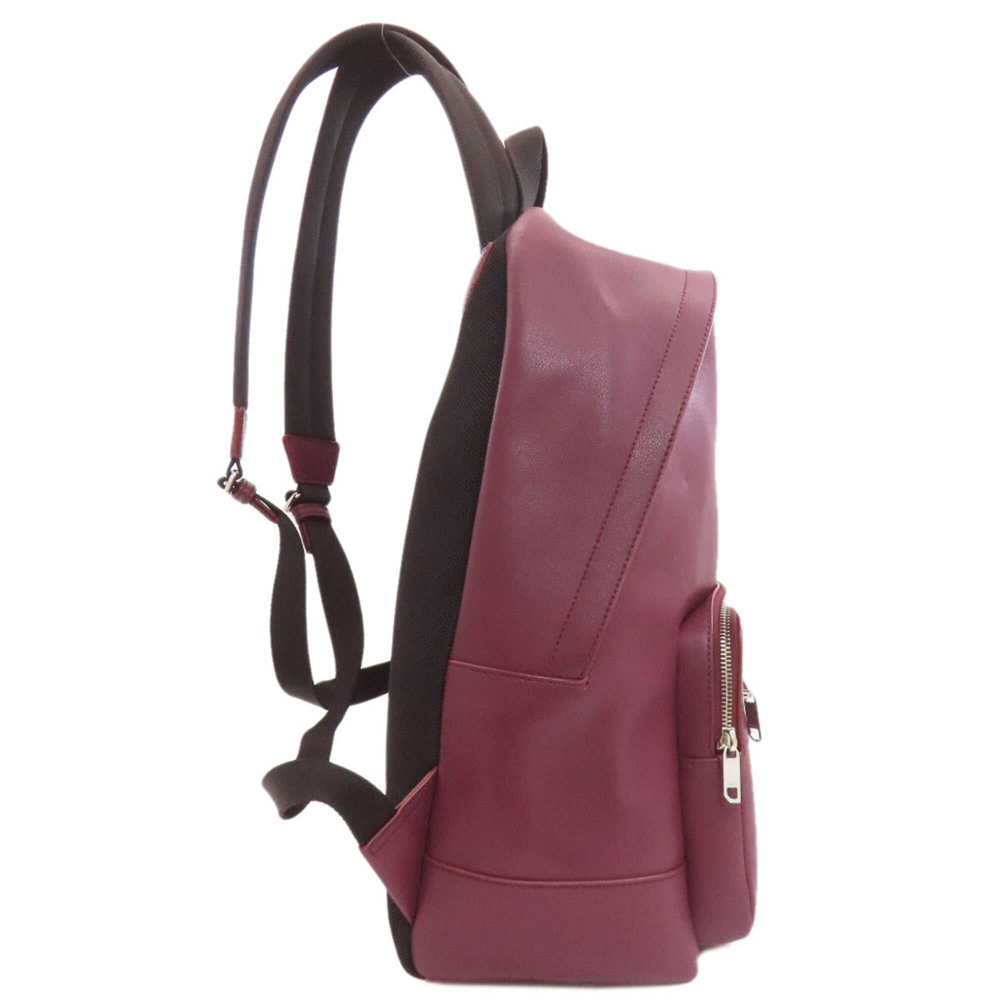 Bally Gray Purple Leather Backpack (Pre-Owned)