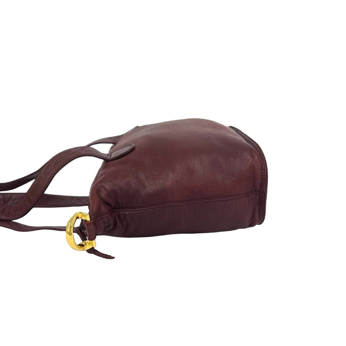 Loewe Red Color Wine Leather Shoulder Bag Tote Bag (Pre-Owned)