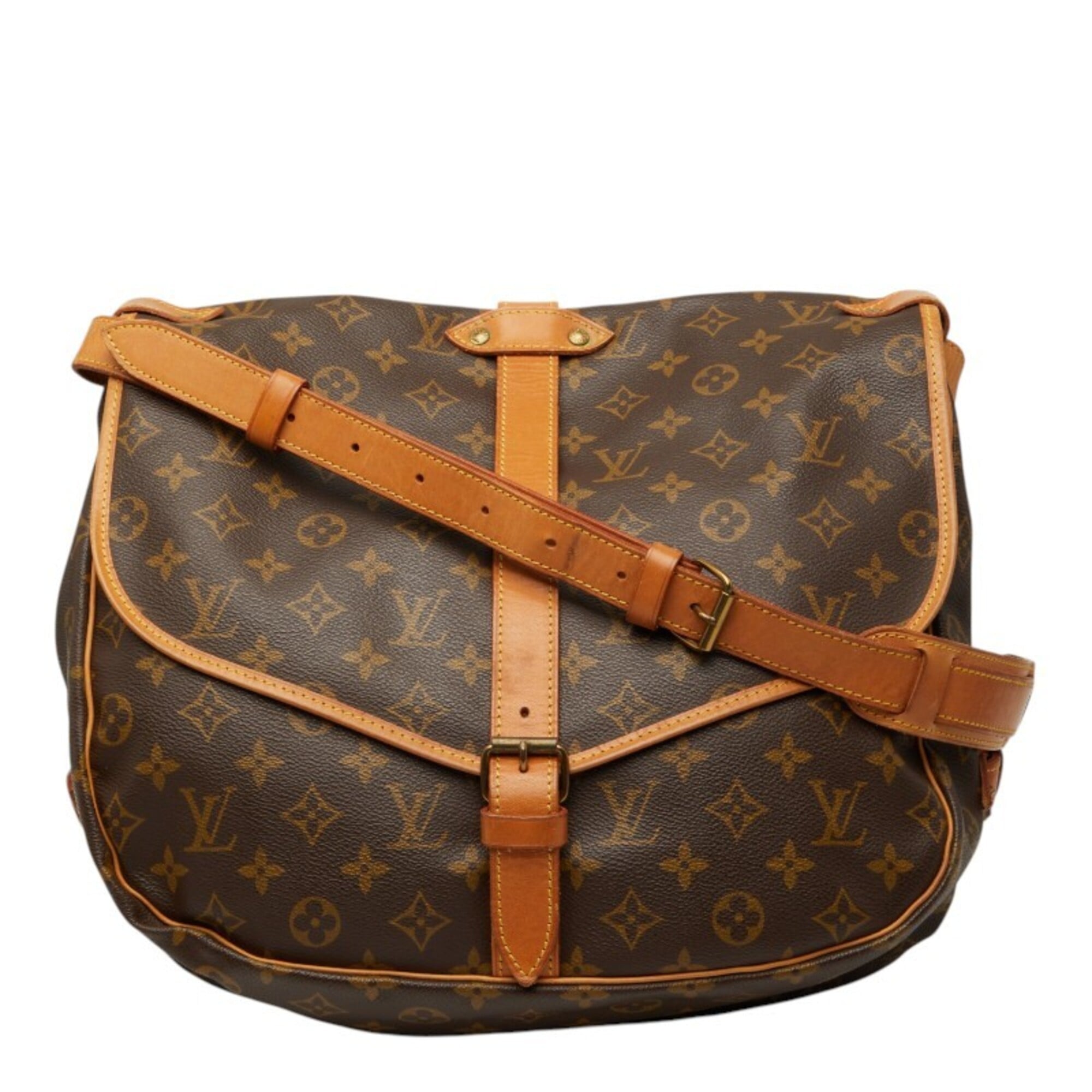 Louis Vuitton Brown Pvc Leather Shoulder Bag (Pre-Owned)