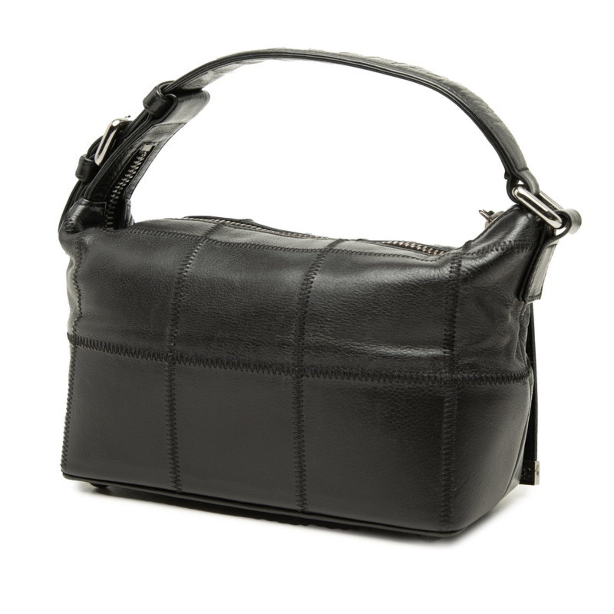 Chanel Black Grained Calfskin Handbag Shoulder Bag (Pre-Owned)