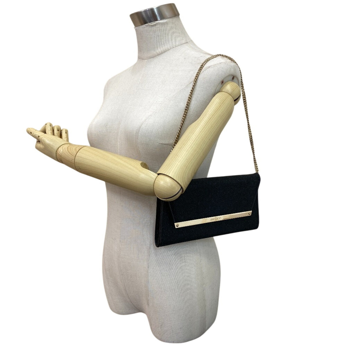 Jimmy Choo Black Leather Shoulder Bag (Pre-Owned)
