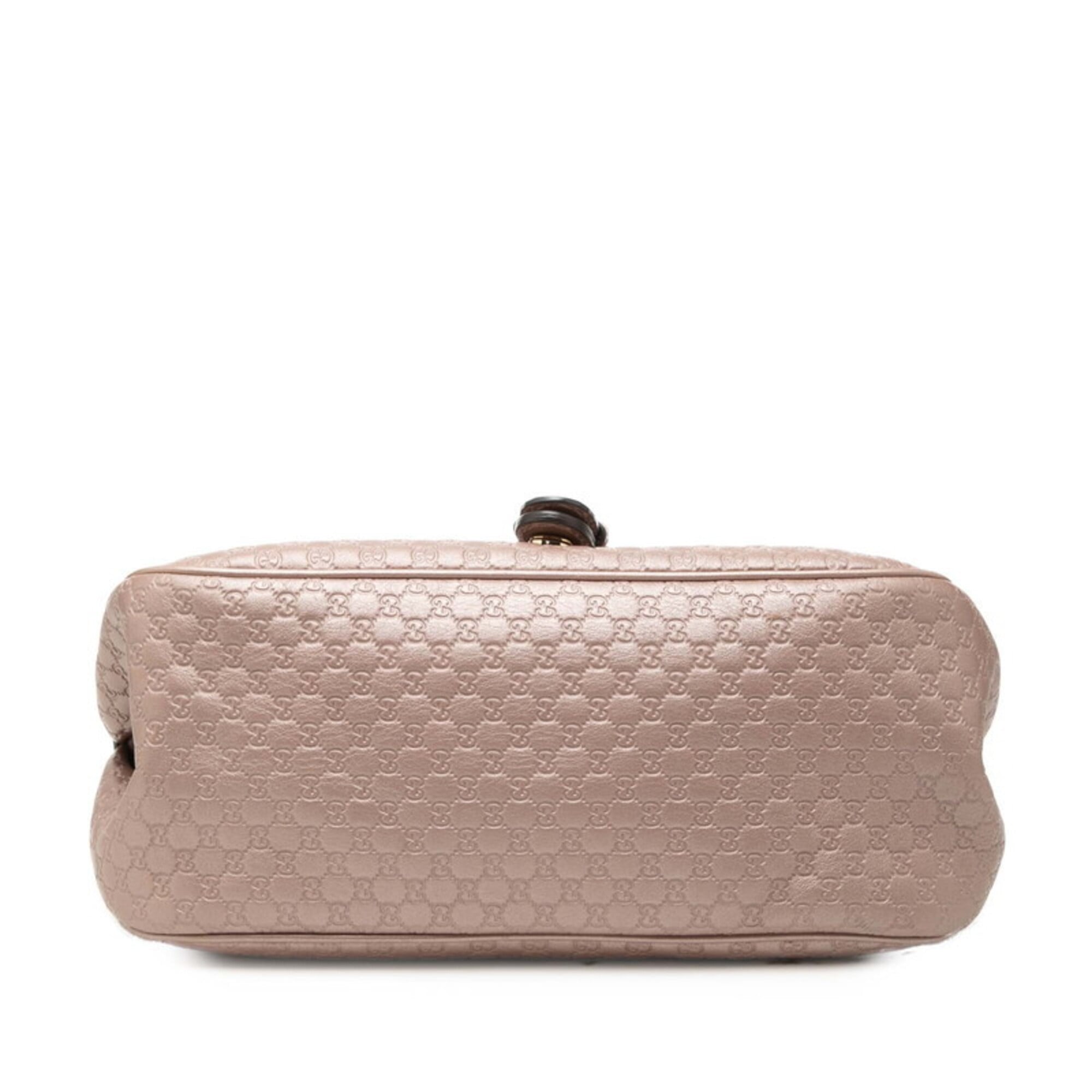 Gucci Pink Leather Shoulder Bag (Pre-Owned)