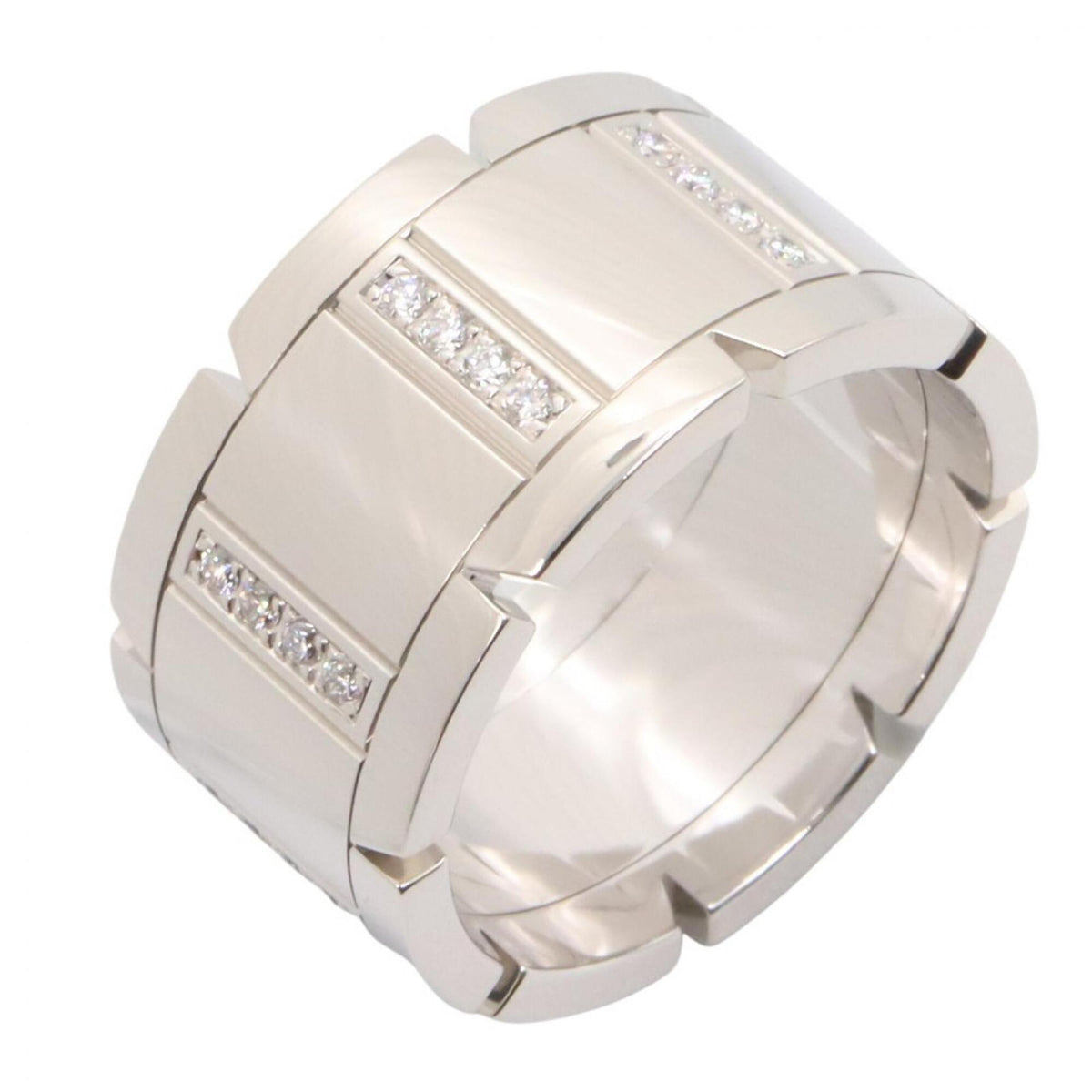 Cartier Silver Clear White Gold (18K) Band Ring (Pre-Owned)