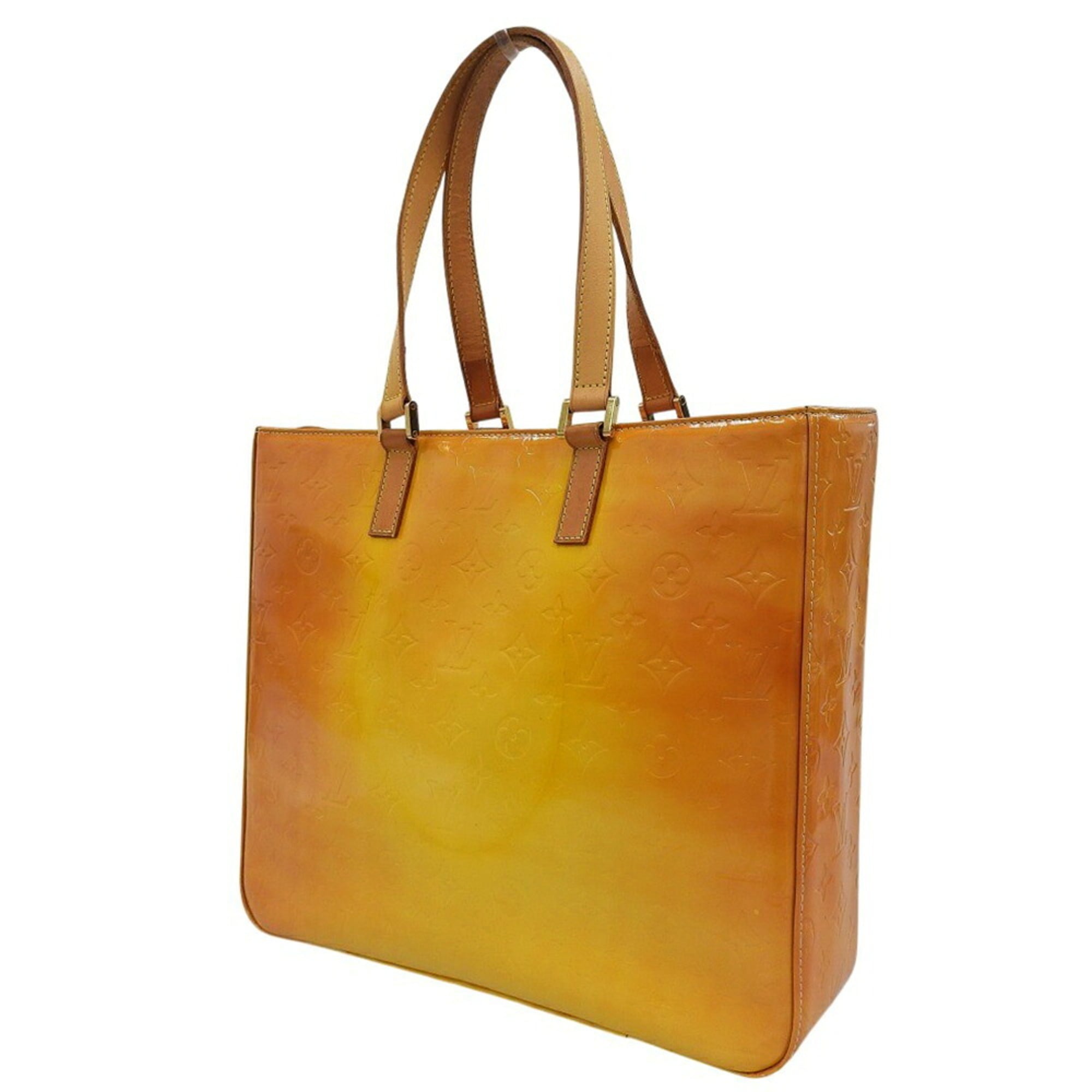 Louis Vuitton Monogram Yellow Monogram Vernis Leather Handbag Tote Bag (Pre-Owned)