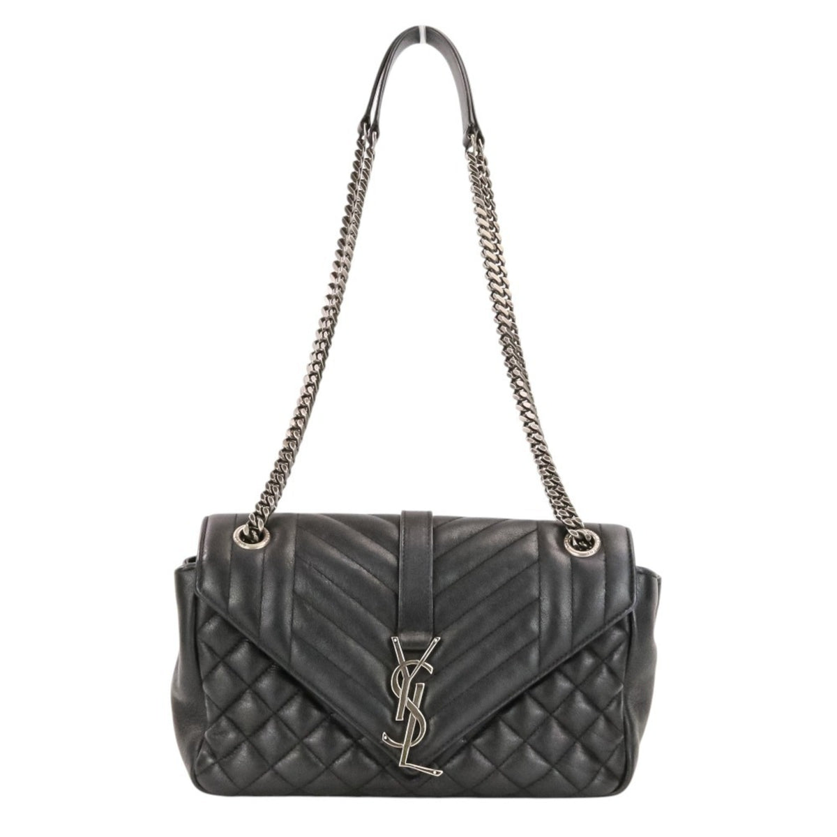 Yves Saint Laurent Black Leather Shoulder Bag (Pre-Owned)