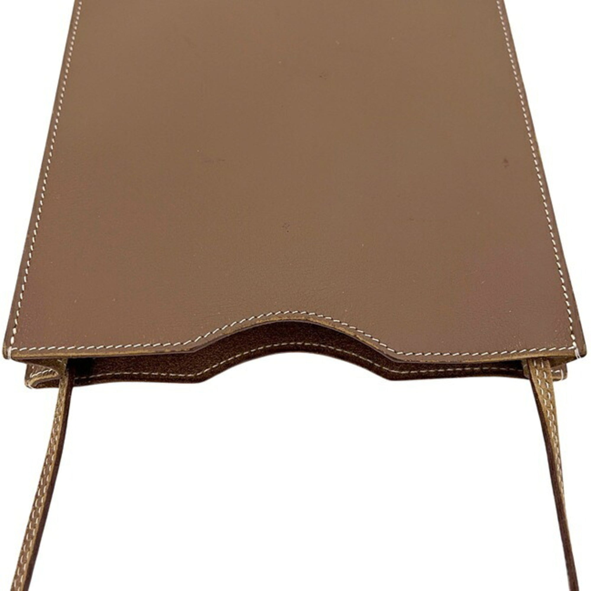 Hermes Brown Leather Pochette Shoulder Bag (Pre-Owned)