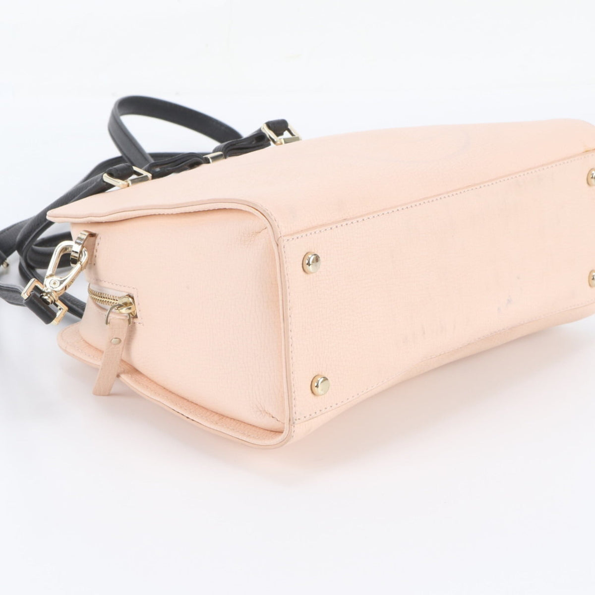 Kate Spade Black Light Pink Leather Handbag Shoulder Bag Tote Bag (Pre-Owned)