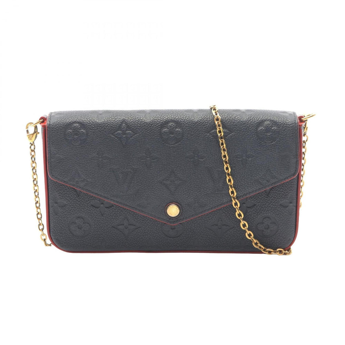 Louis Vuitton Marine Rouge Navy Red Color Leather Pochette Shoulder Bag (Pre-Owned)