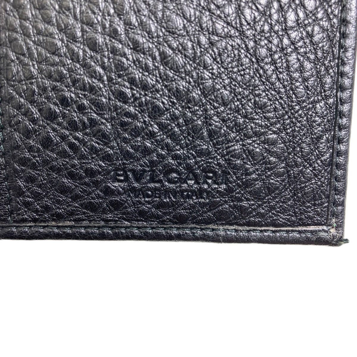 Bvlgari Black Leather Long Wallet (Bi-Fold) (Pre-Owned)