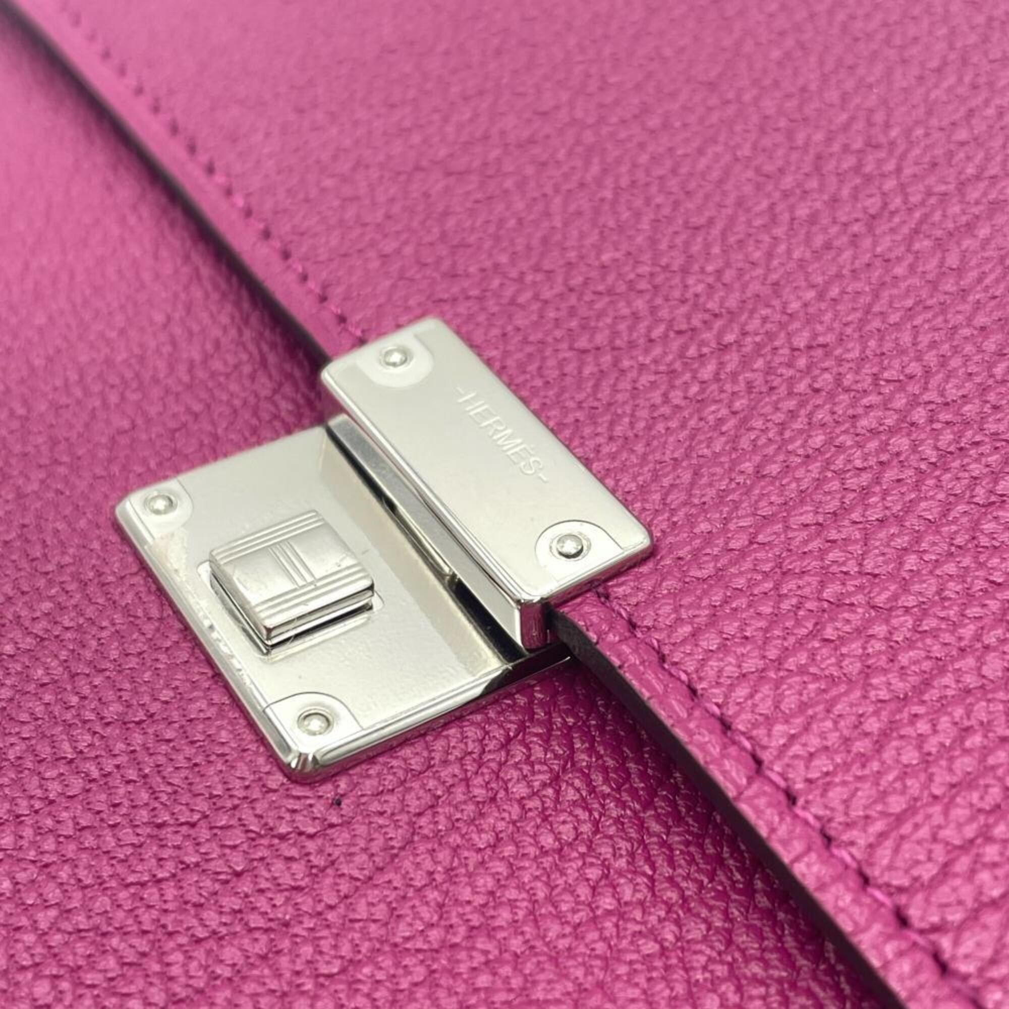 Hermes Rose Purple Chevre Leather Shoulder Bag (Pre-Owned)