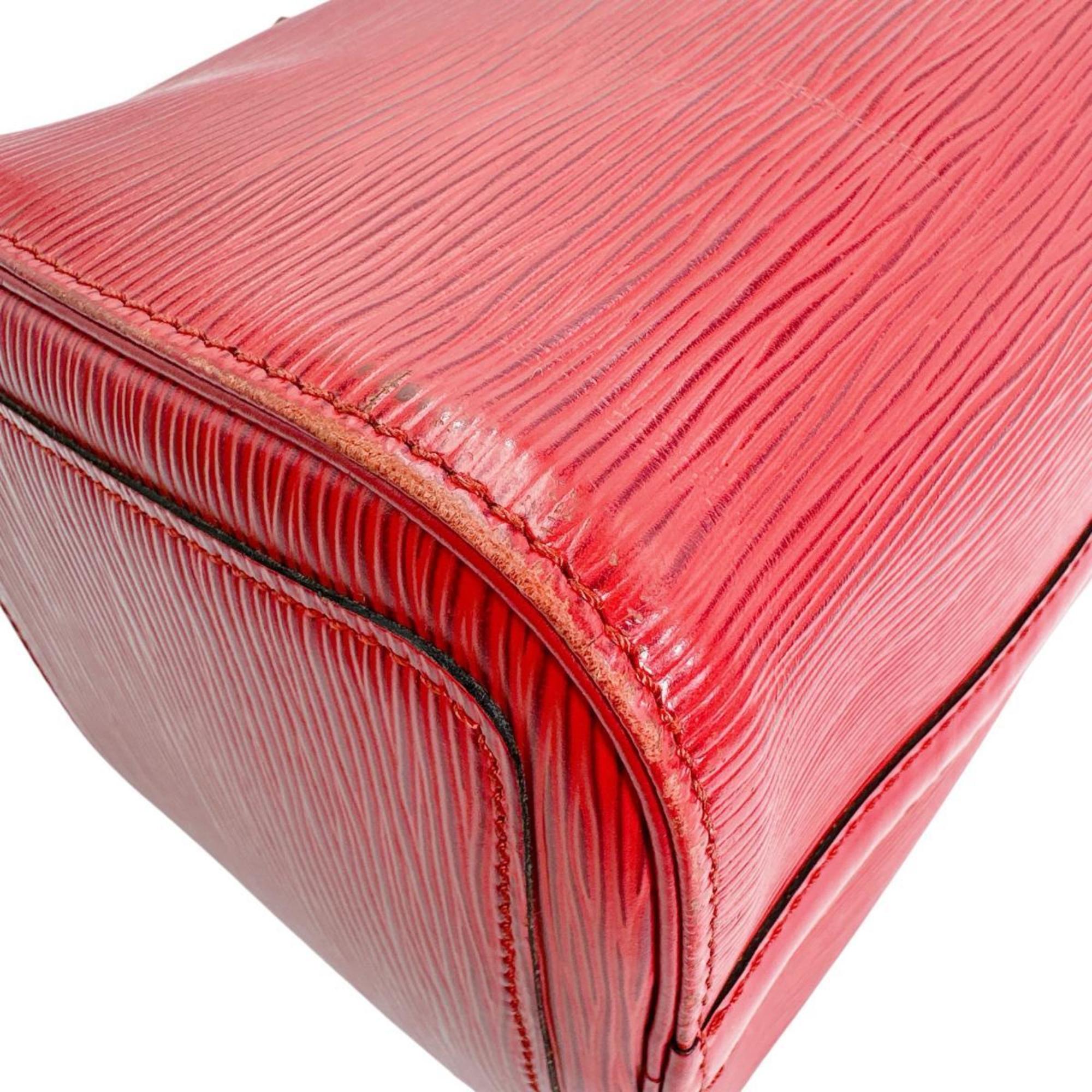 Louis Vuitton Castilian Red Red Color Epi Leather Handbag (Pre-Owned)