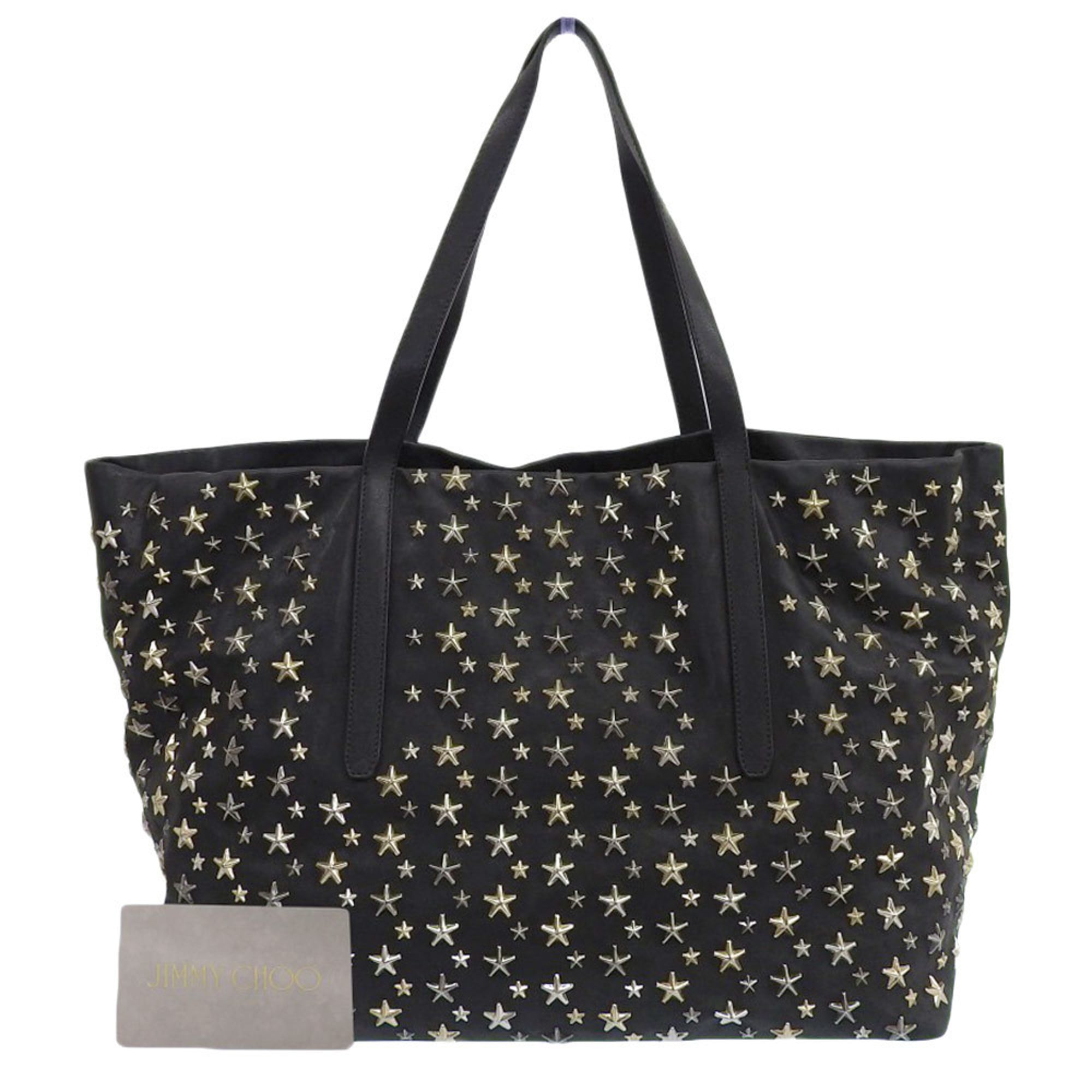 Jimmy Choo Black Leather Tote Bag (Pre-Owned)