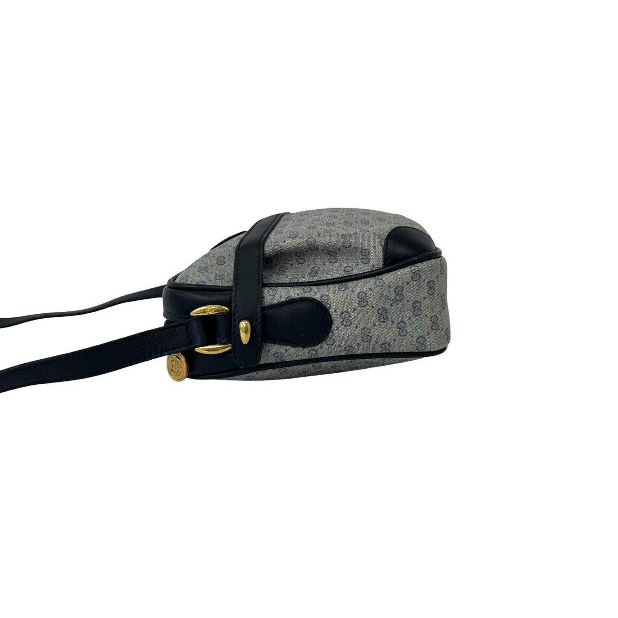 Gucci Navy Leather Pvc Pochette Shoulder Bag (Pre-Owned)