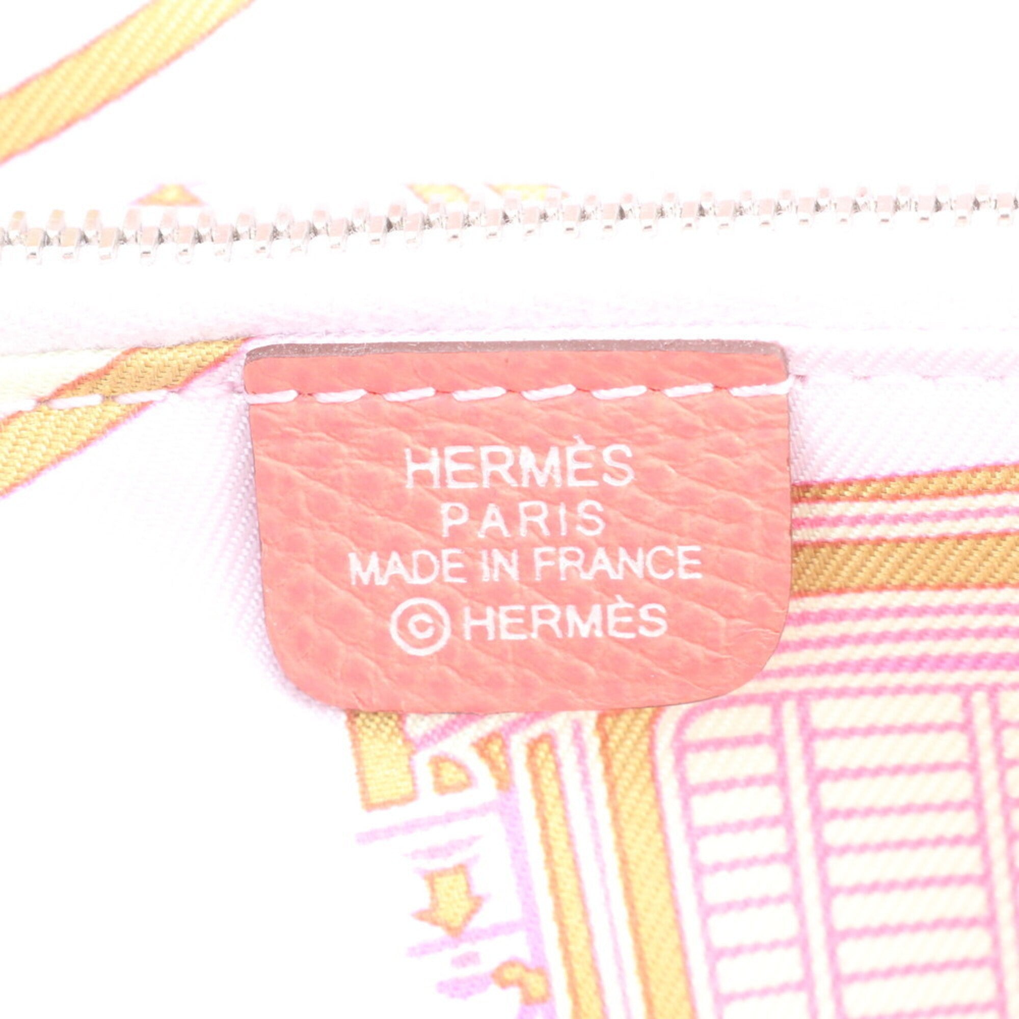 Hermes Pink Leather Long Wallet (Bi-Fold) (Pre-Owned)