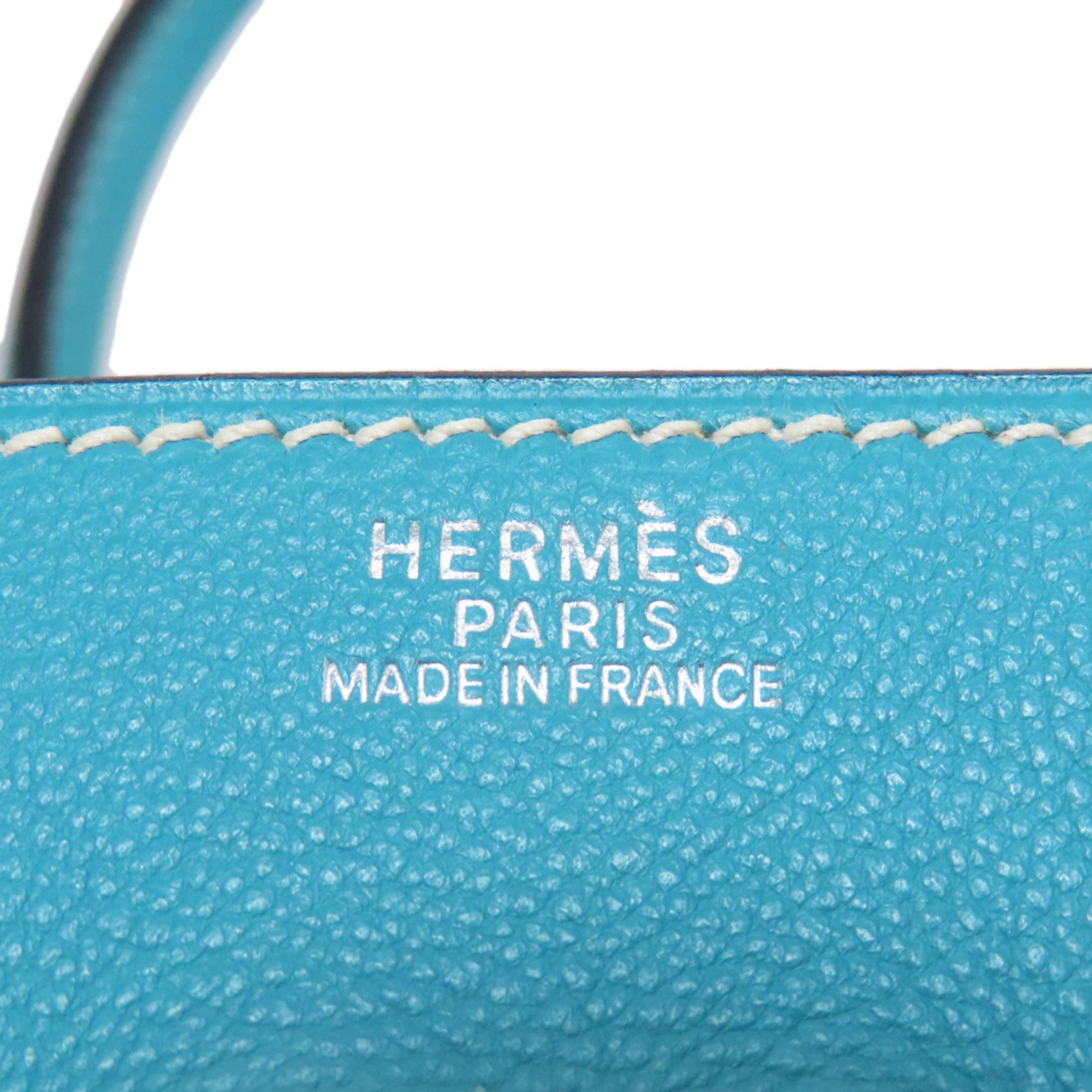 Hermes Blue Jean Epsom Leather Handbag (Pre-Owned)