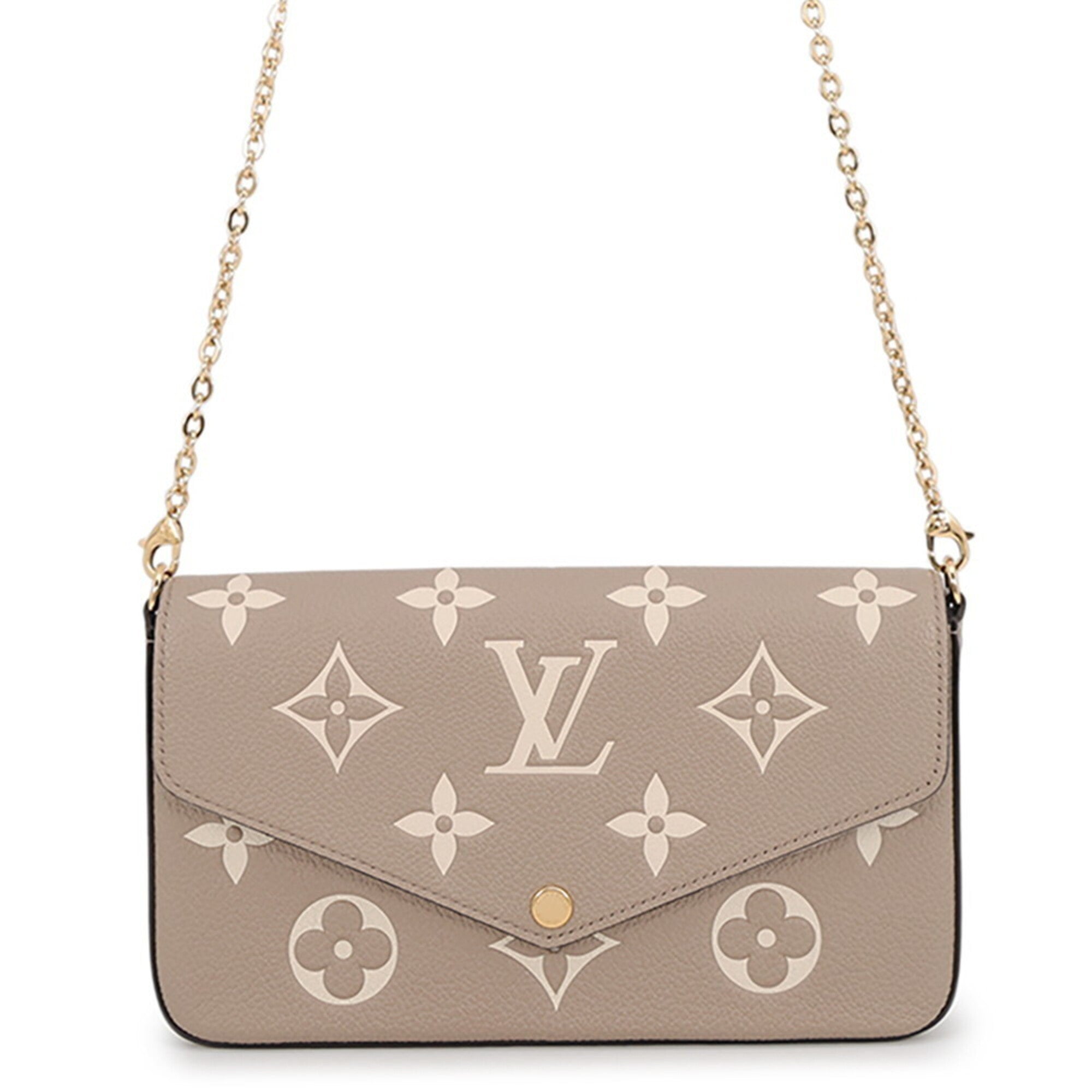 Louis Vuitton Monogram Empreinte Tourterelle Monogram Empreinte Chain/Shoulder Wallet (Pre-Owned)