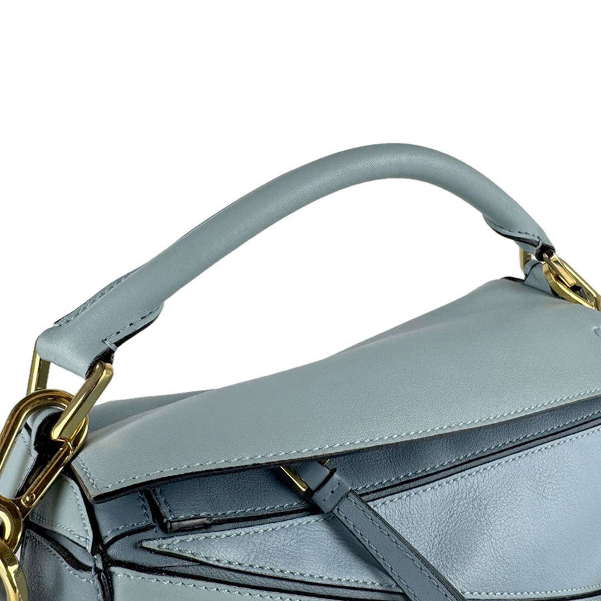Loewe Blue Leather Handbag Shoulder Bag (Pre-Owned)