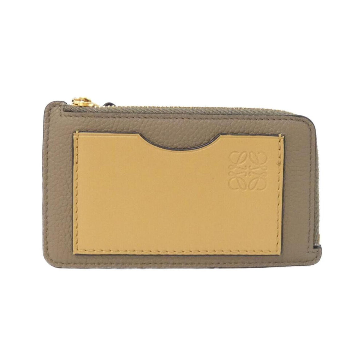Loewe Gold Beige Leather Coin Purse/Coin Case (Pre-Owned)