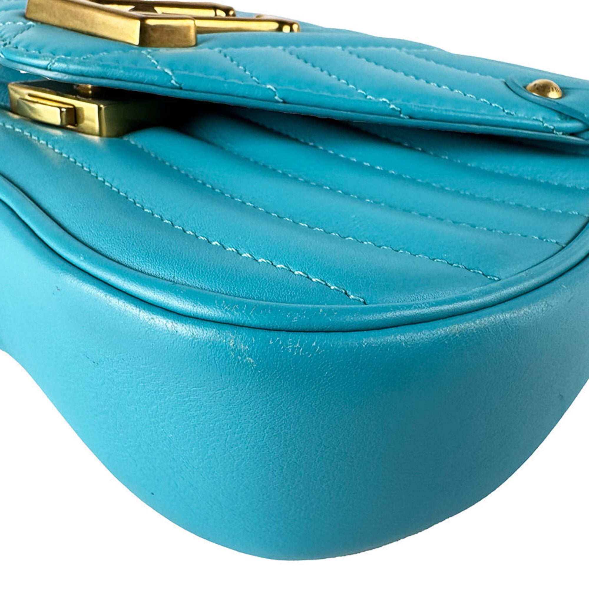 Louis Vuitton Turquoise Leather Shoulder Bag (Pre-Owned)