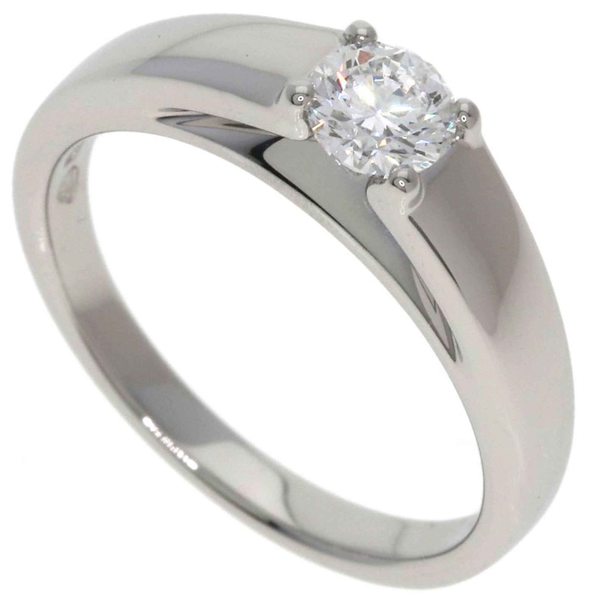 Bvlgari Silver Platinum 950 Band Ring (Pre-Owned)
