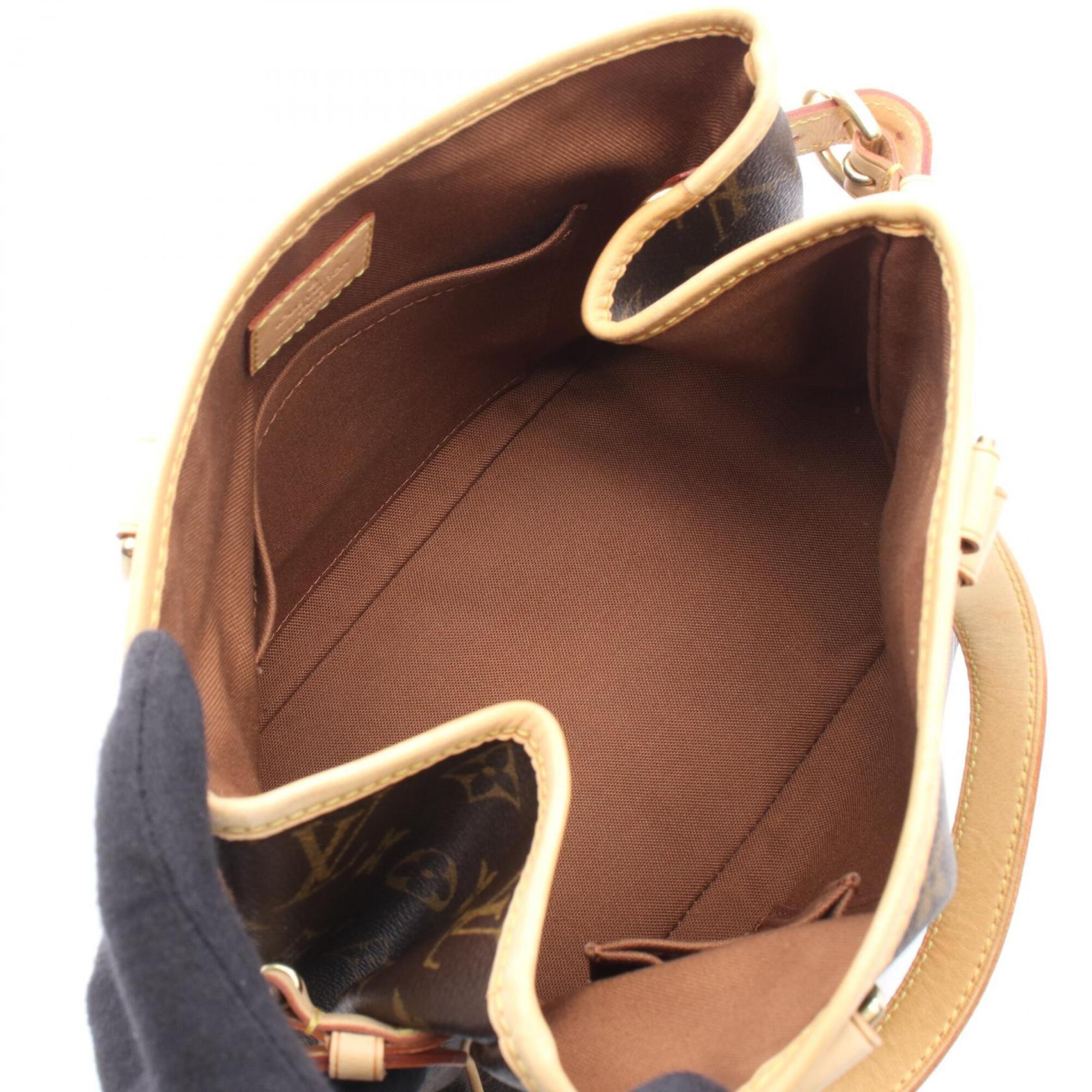 Louis Vuitton Brown Monogram Coated Canvas Leather Handbag (Pre-Owned)