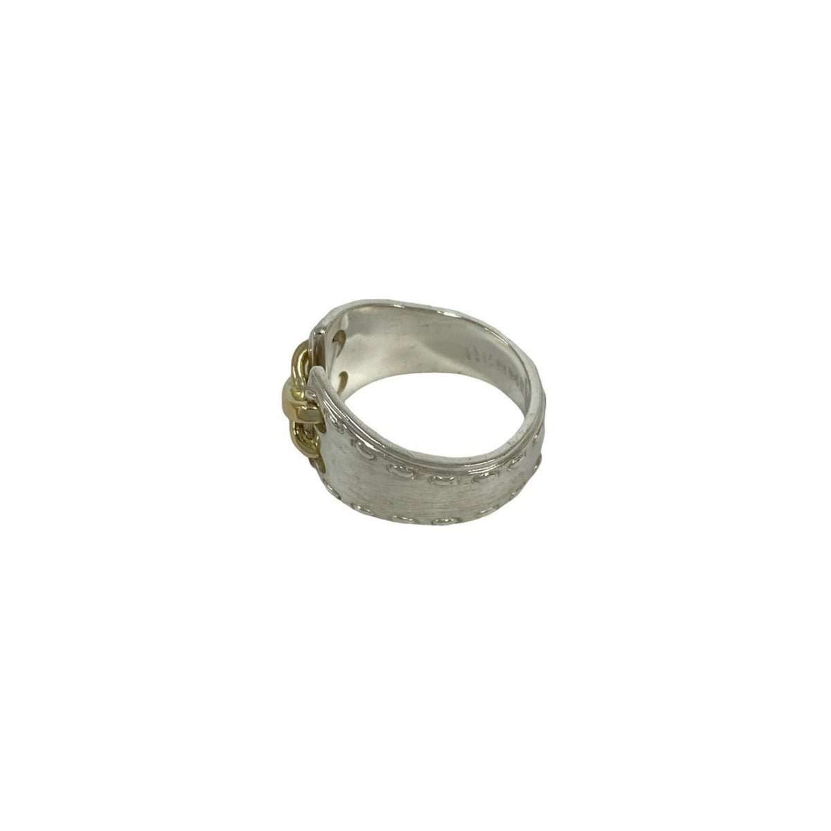 Hermes Gold Silver Yellow Gold (18K) Silver 925 Band Ring (Pre-Owned)