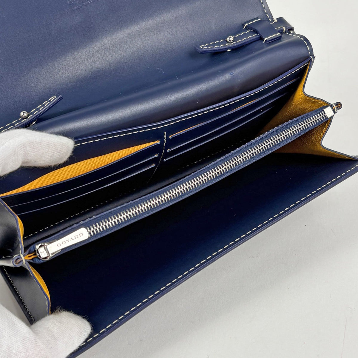 Goyard Navy Coated Canvas Pouch Shoulder Bag (Pre-Owned)