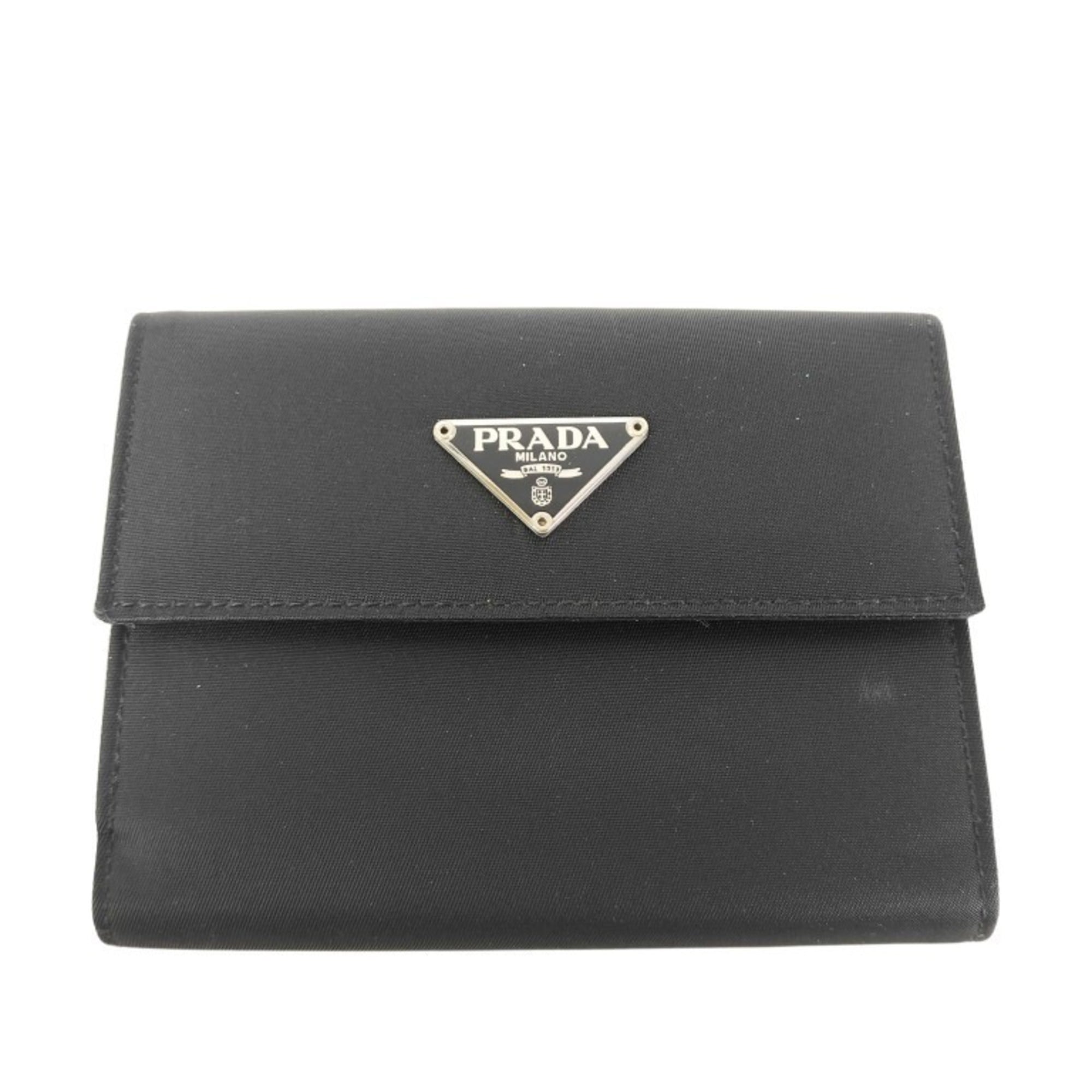 Prada Black Nylon Wallet (Bi-Fold) (Pre-Owned)