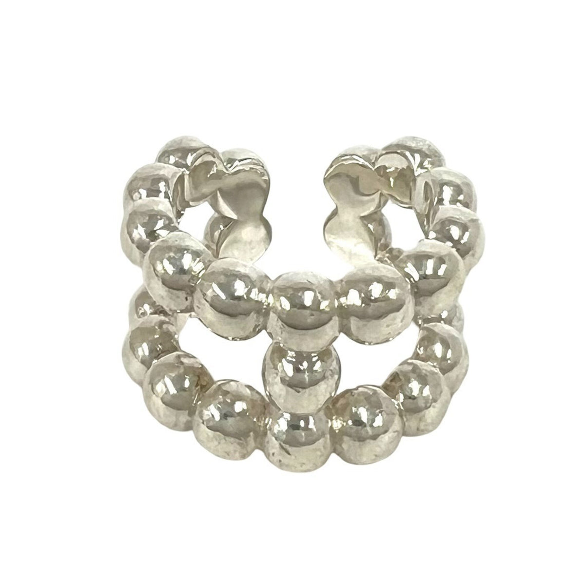 Hermes Silver Silver 925 Band Ring (Pre-Owned)