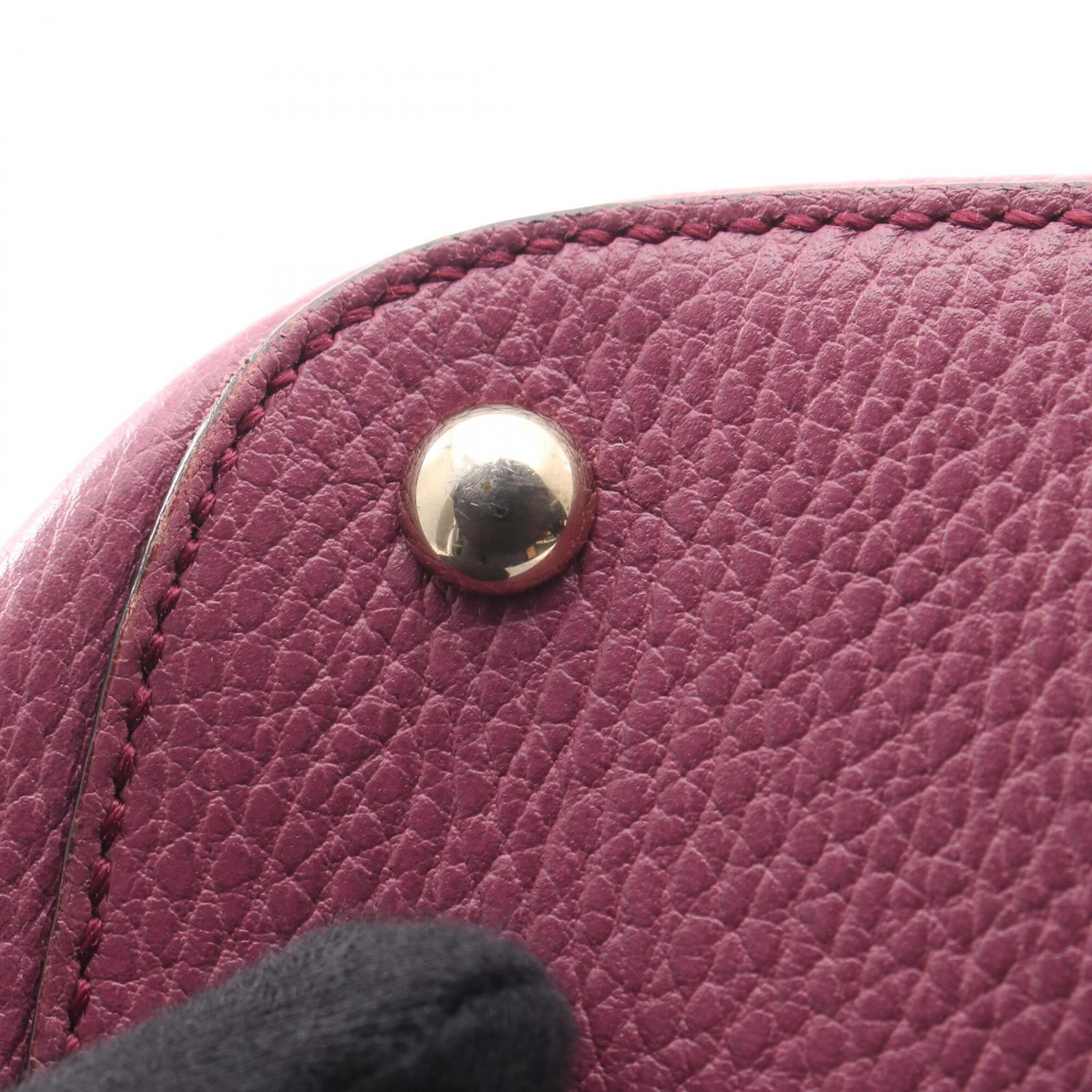 Gucci Pink Leather Handbag Tote Bag (Pre-Owned)