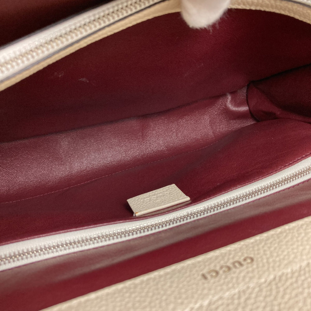 Gucci White Leather Handbag (Pre-Owned)