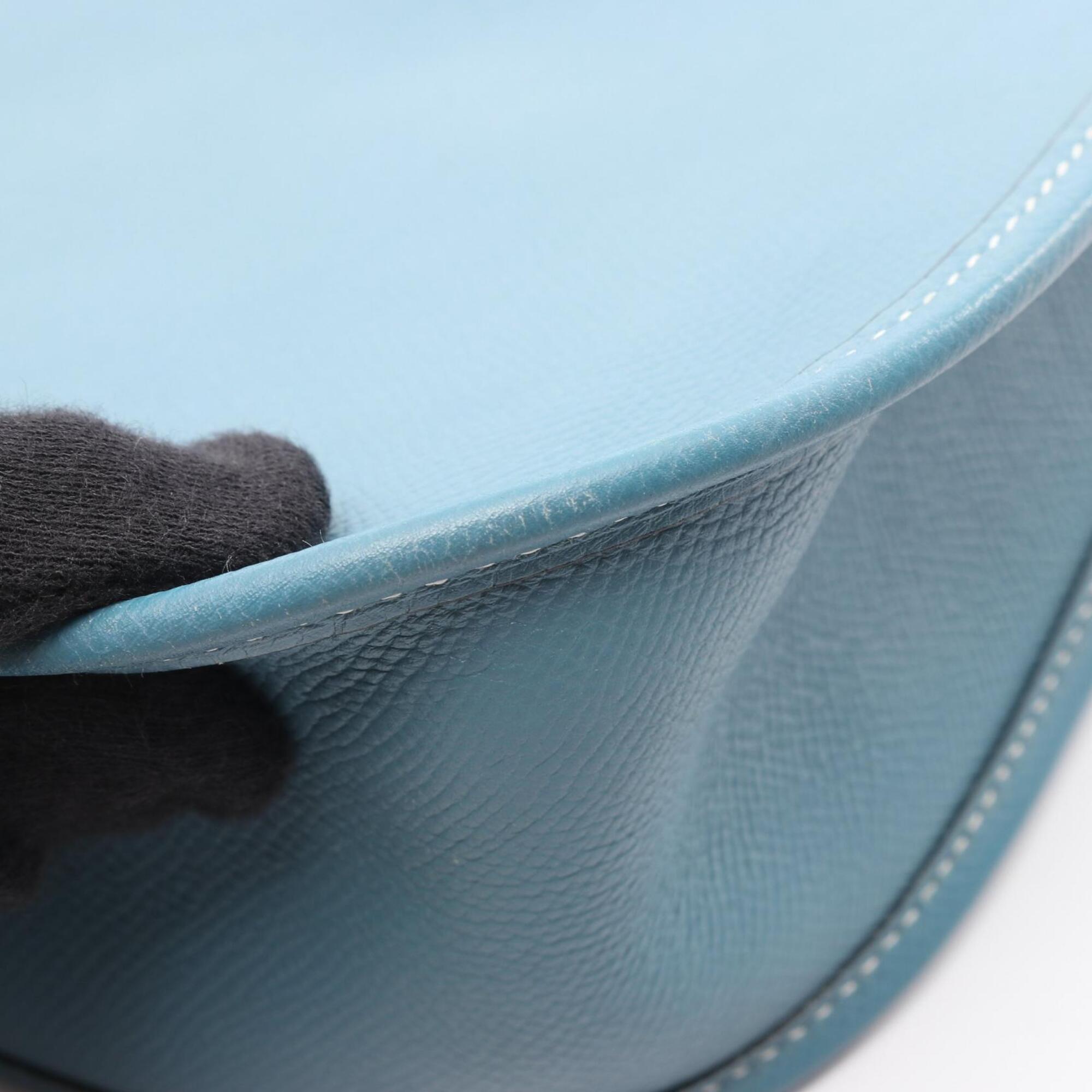Hermes Blue Courchevel Leather Leather Handbag Shoulder Bag (Pre-Owned)