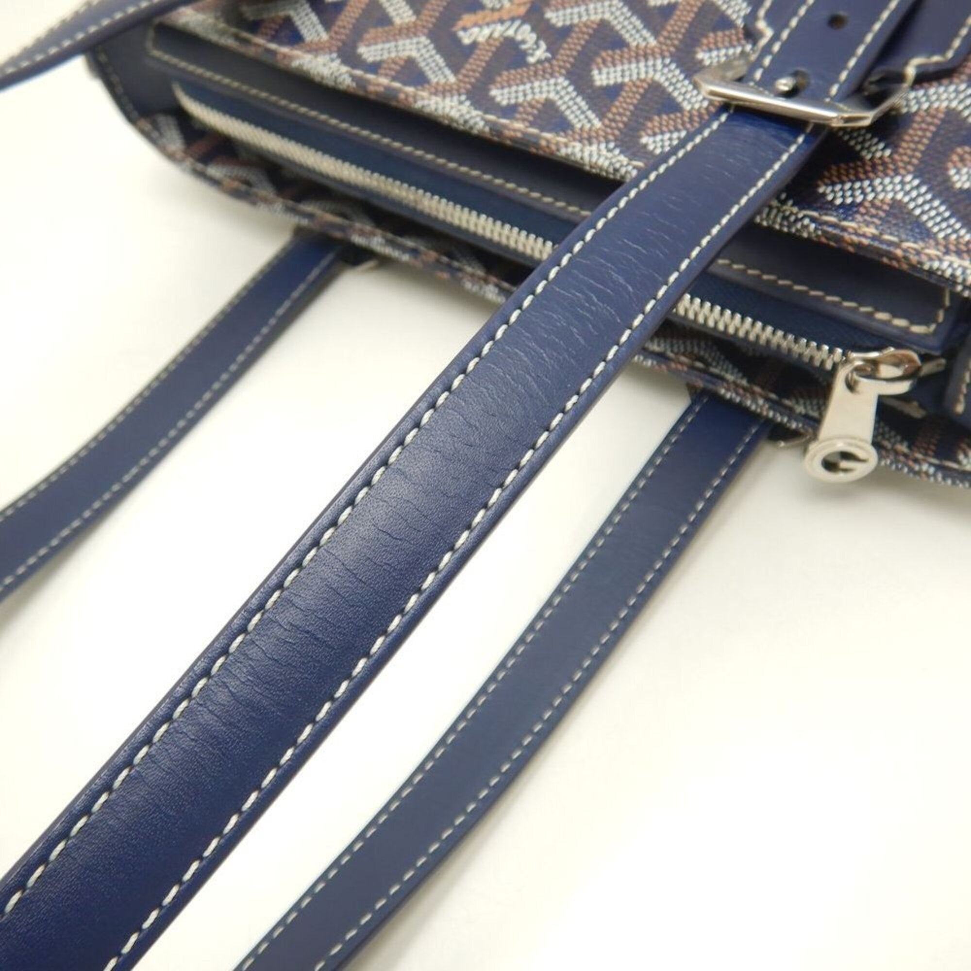 Goyard Navy Coated Canvas Tote Bag (Pre-Owned)