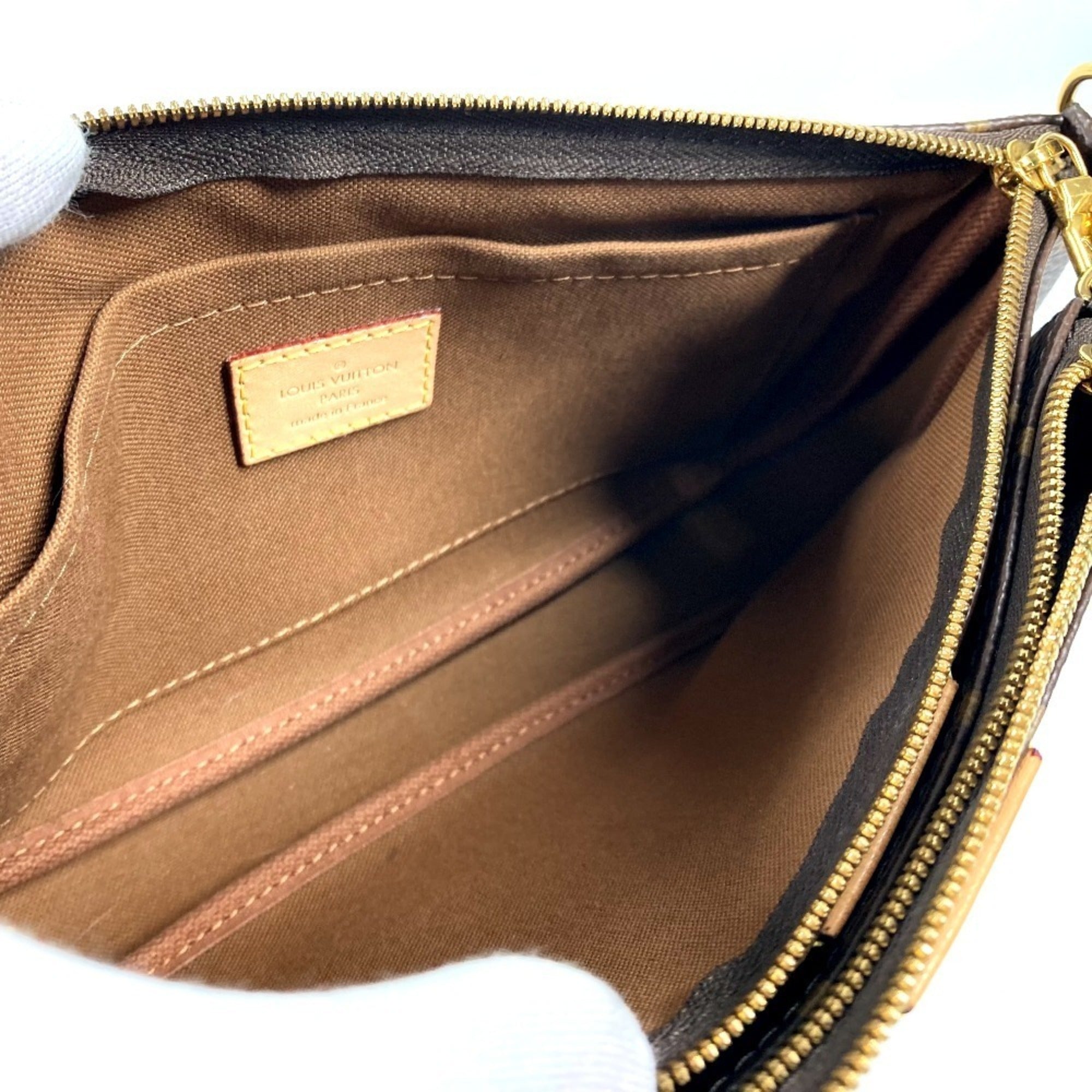 Louis Vuitton Brown Khaki Monogram Pochette Shoulder Bag (Pre-Owned)