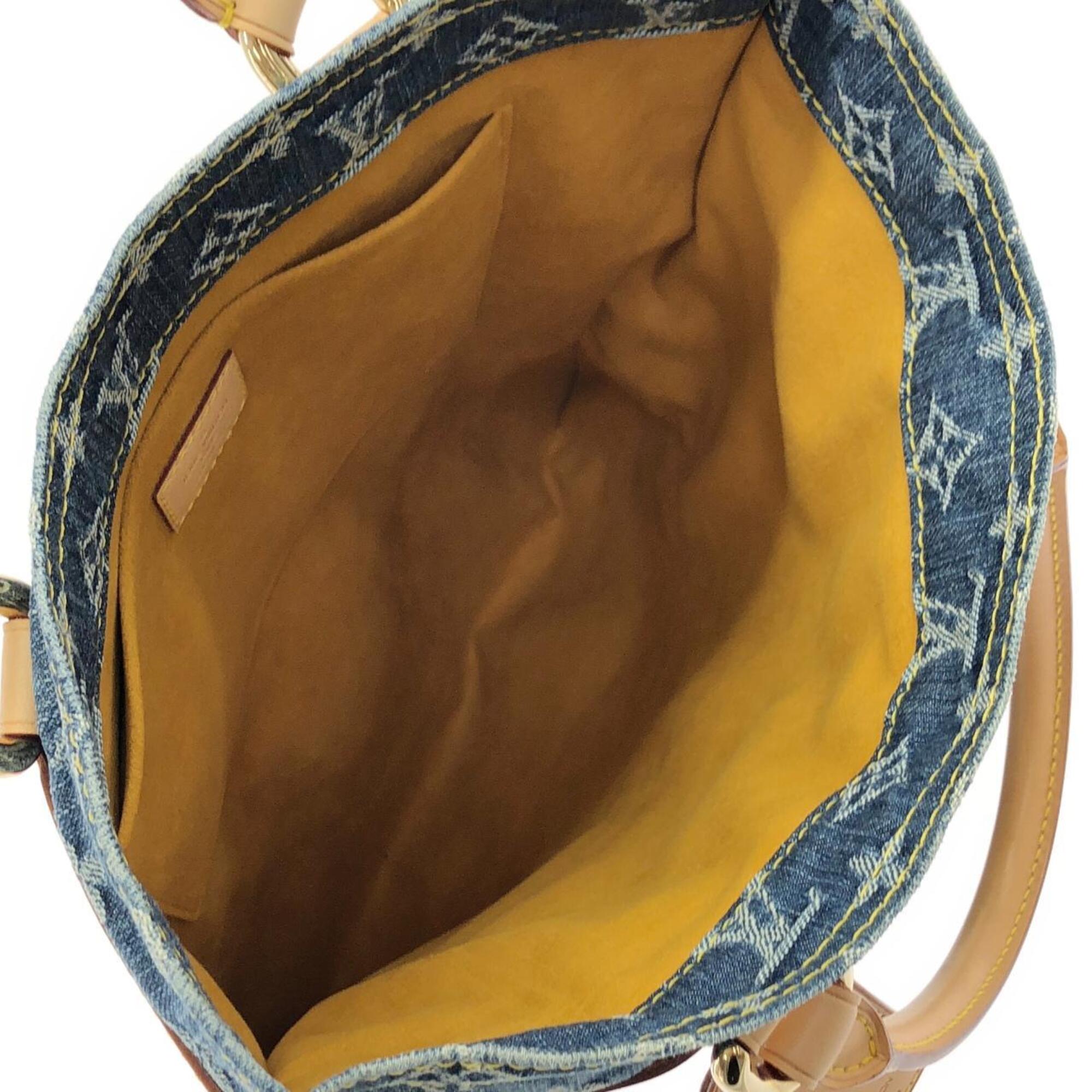Louis Vuitton Monogram Denim Blue Monogram Denim Handbag (Pre-Owned)