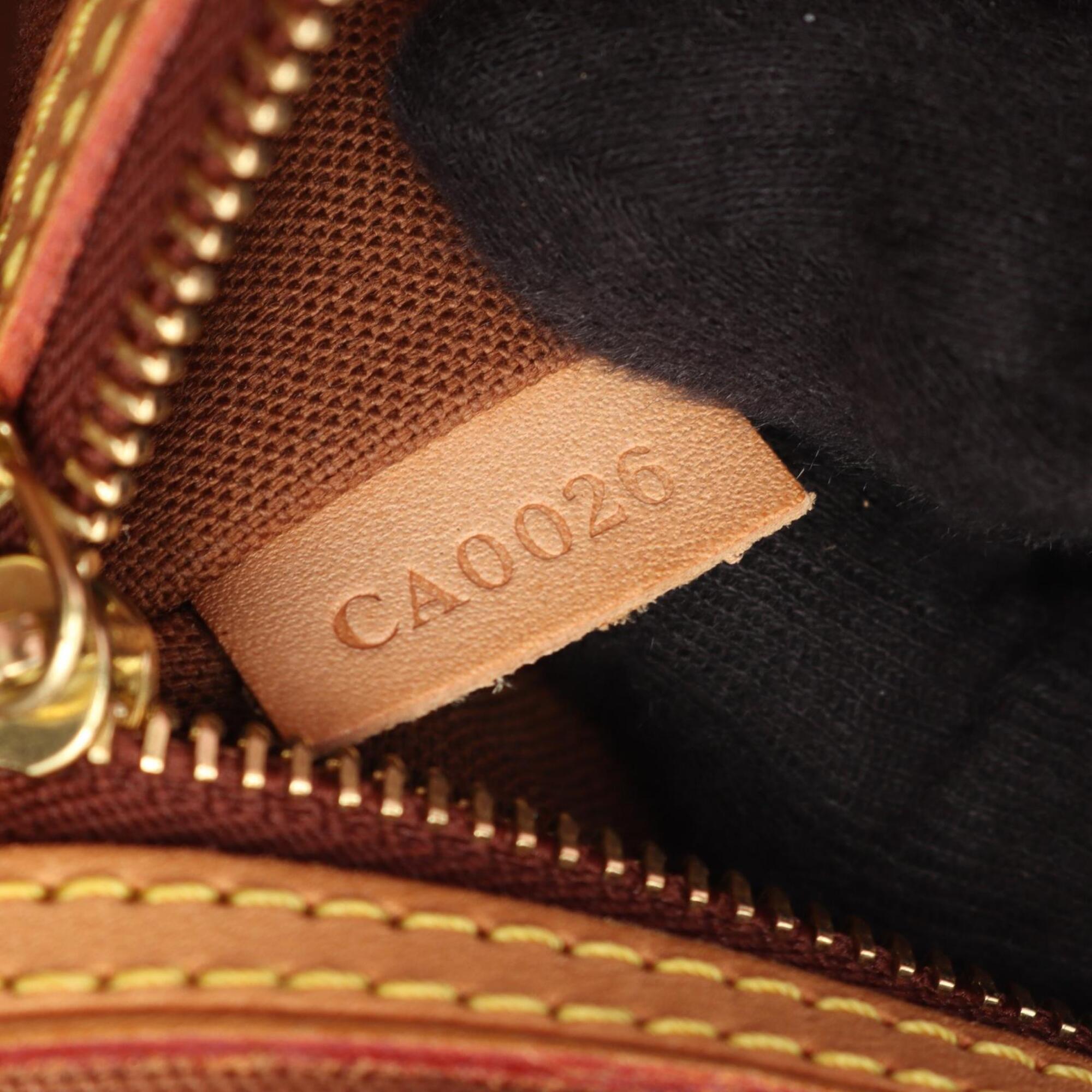 Louis Vuitton Brown Monogram Coated Canvas Leather Handbag Shoulder Bag (Pre-Owned)