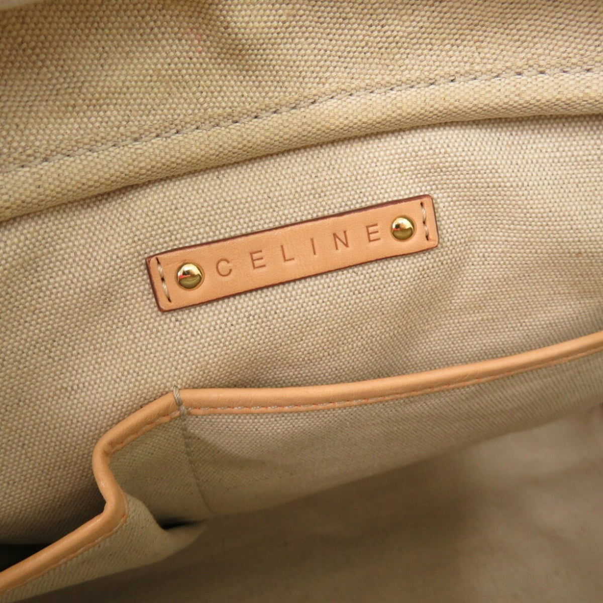 Celine Beige Gray White Pvc Leather Boston Bag Handbag (Pre-Owned)