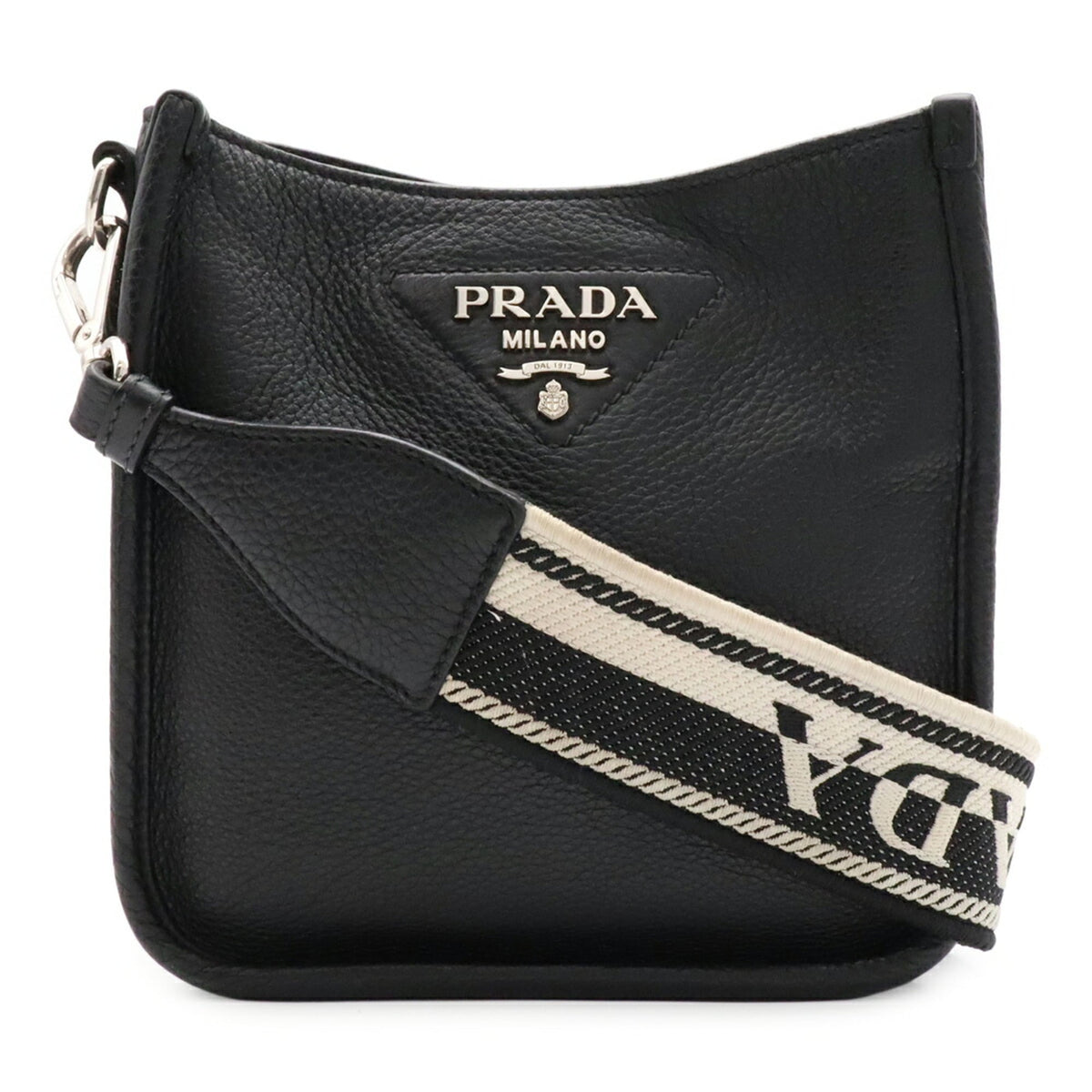 Prada Black Nero Leather Shoulder Bag (Pre-Owned)