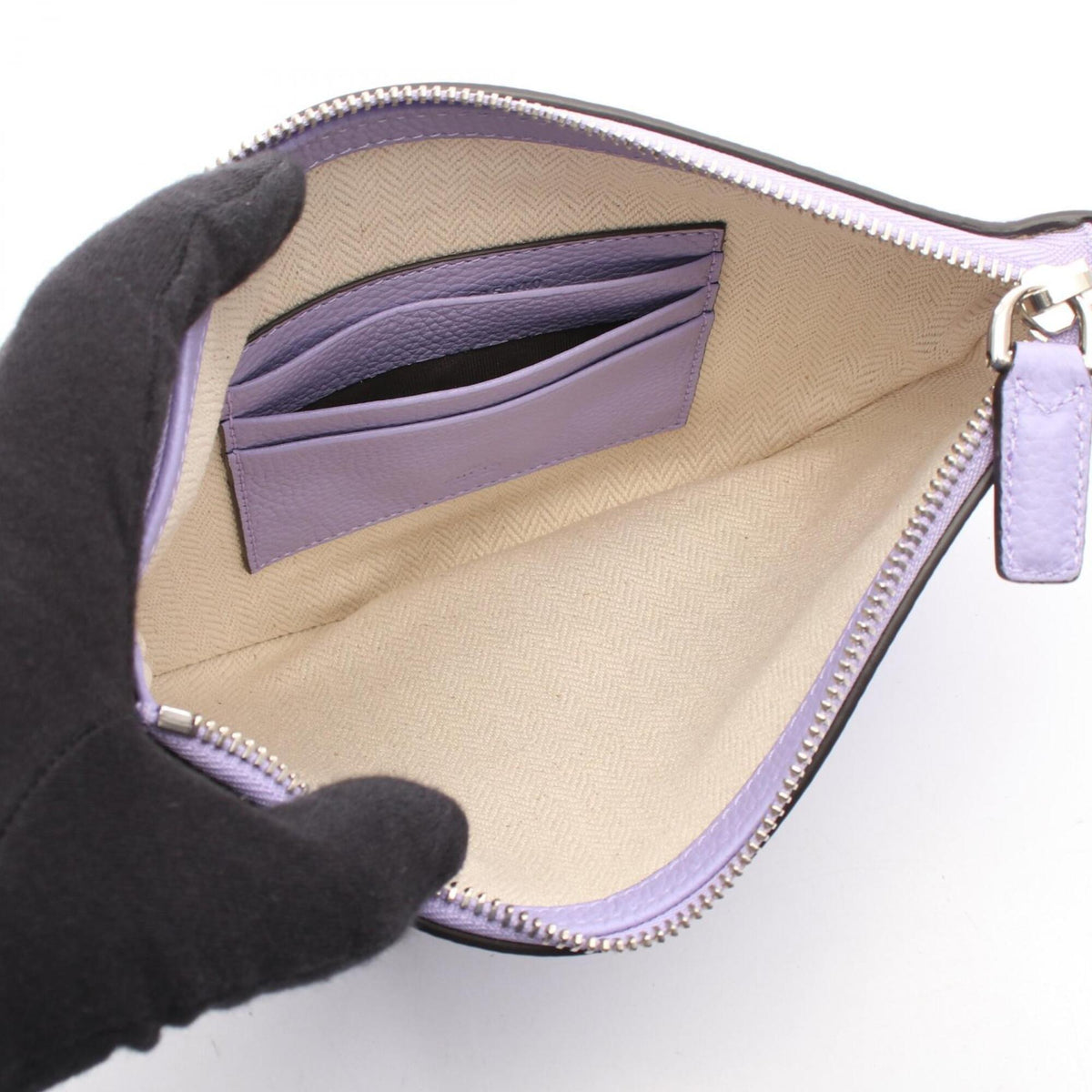 Gucci Purple Leather Handbag Shoulder Bag (Pre-Owned)
