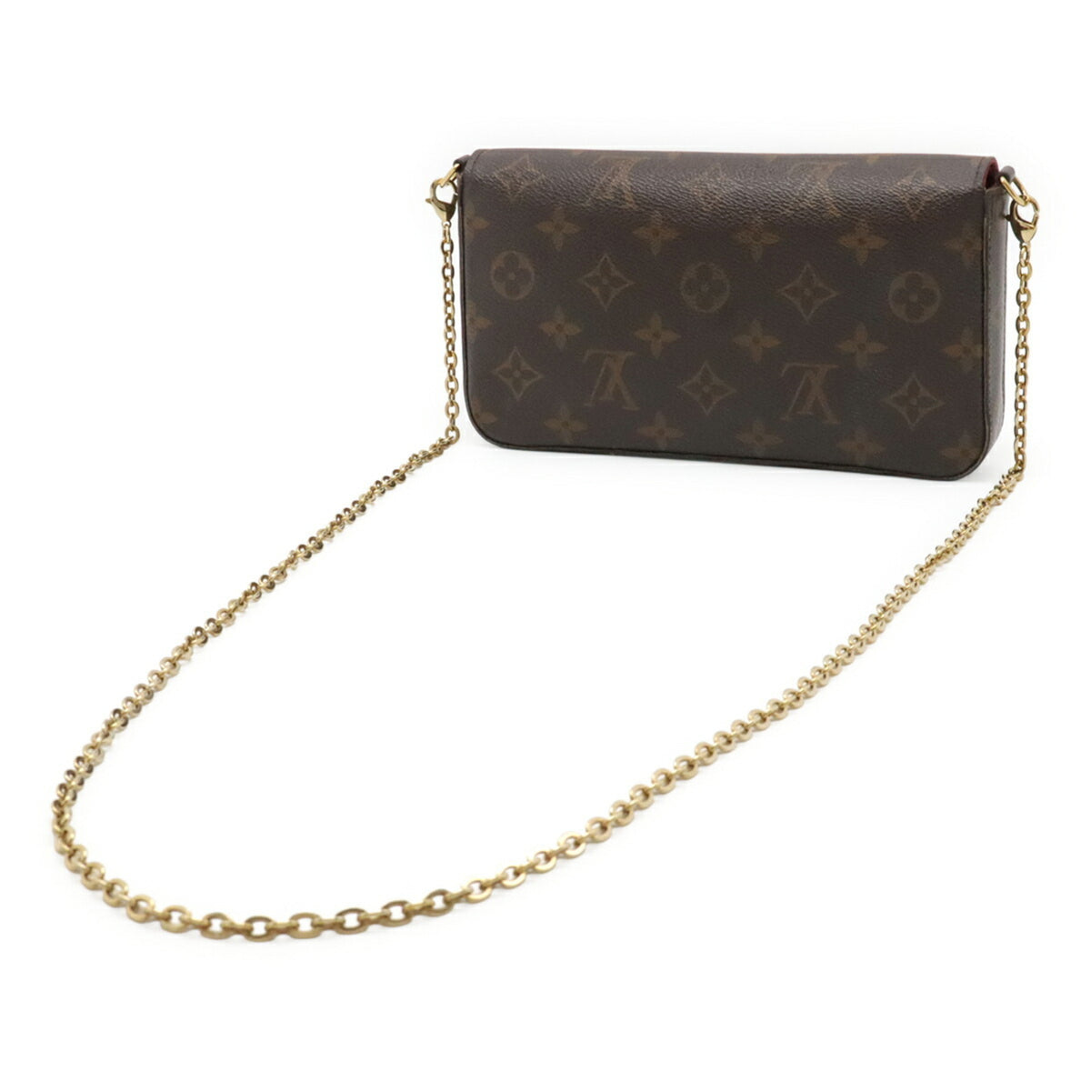 Louis Vuitton Fuchsia Monogram Canvas Leather Clutch Bag Pochette Shoulder Bag (Pre-Owned)