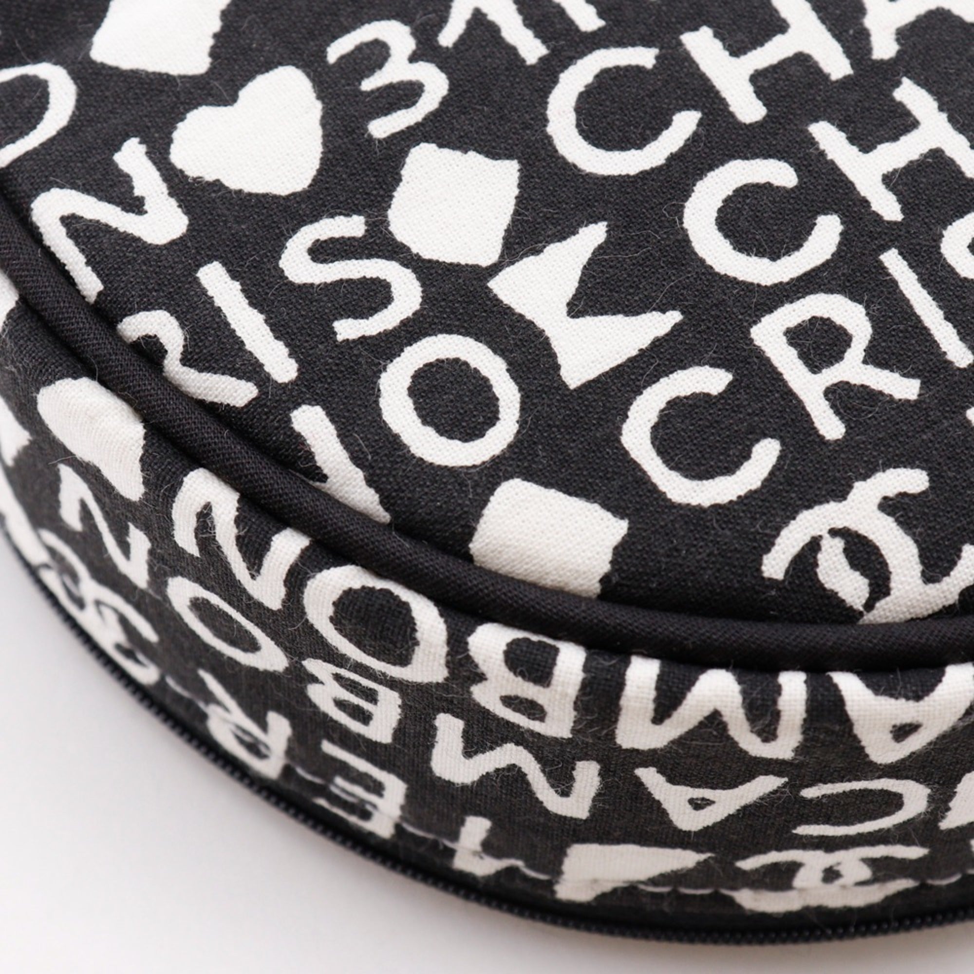 Chanel Black Cotton Pouch (Pre-Owned)