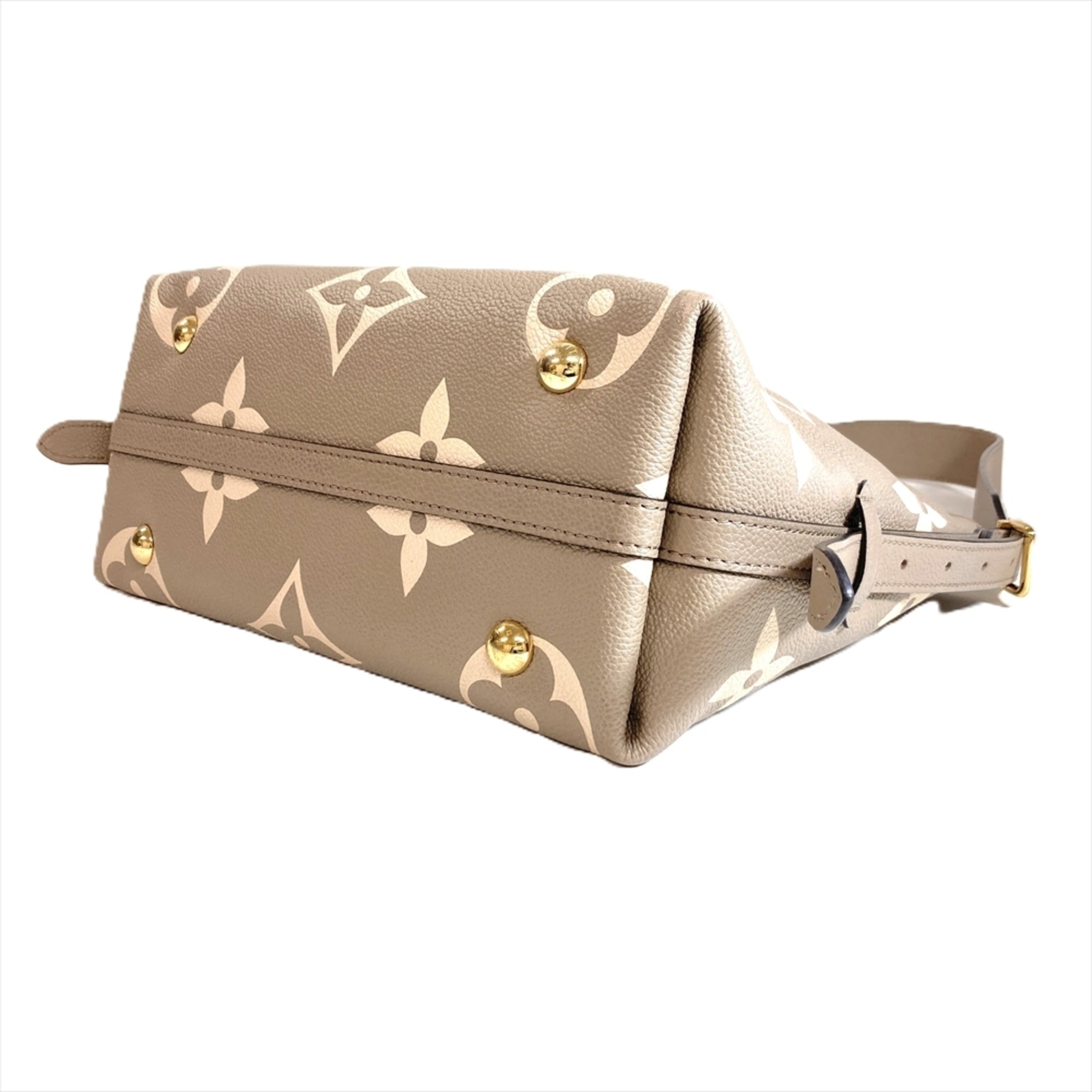 Louis Vuitton Beige Bicolor Cream Monogram Or Monogram Empreinte Pouch Shoulder Bag (Pre-Owned)