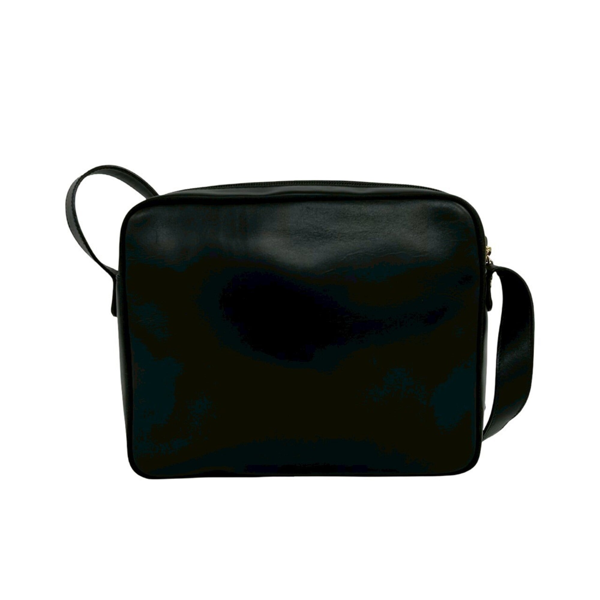Salvatore Ferragamo Black Leather Pochette Shoulder Bag (Pre-Owned)