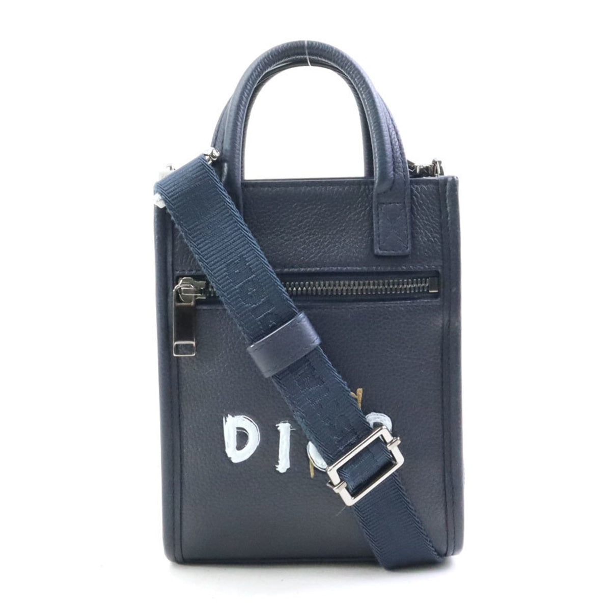Christian Dior Navy Leather Shoulder Bag (Pre-Owned)