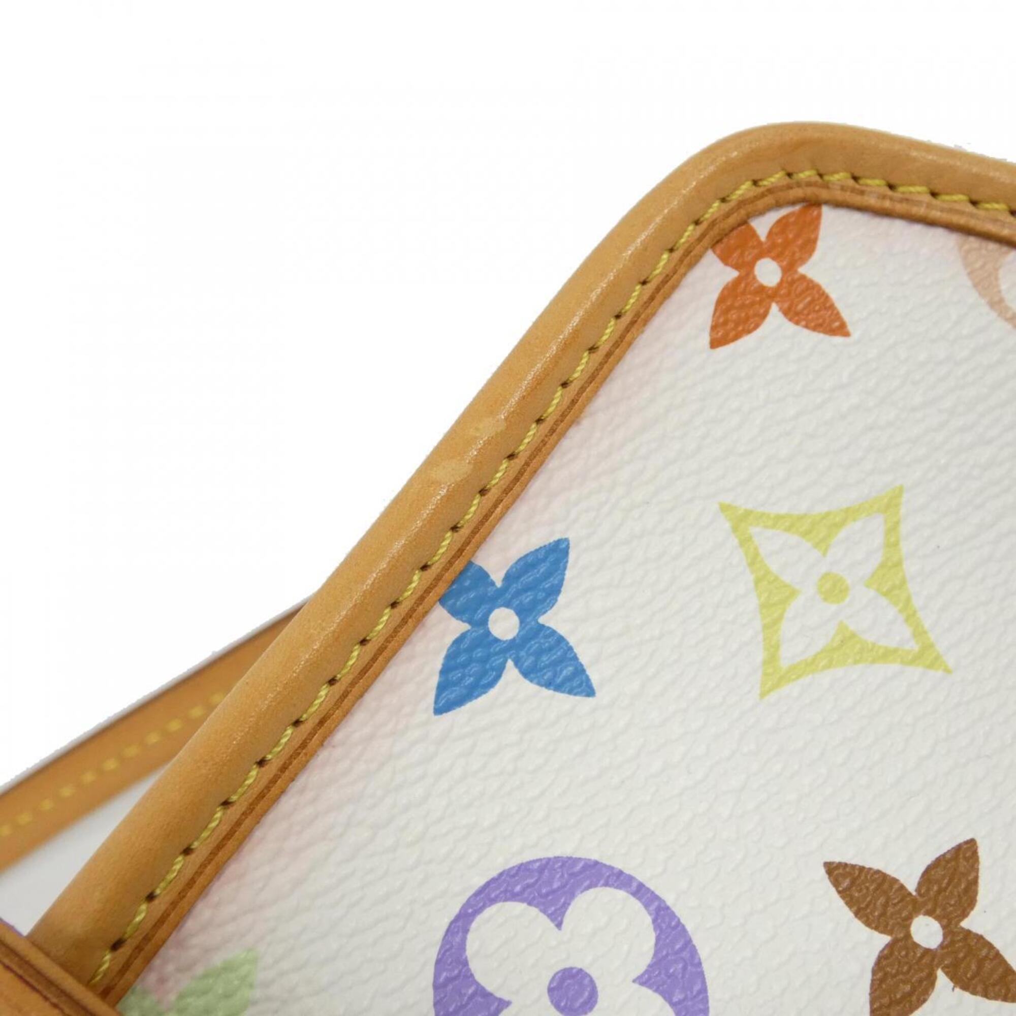 Louis Vuitton White Coated Canvas Shoulder Bag (Pre-Owned)