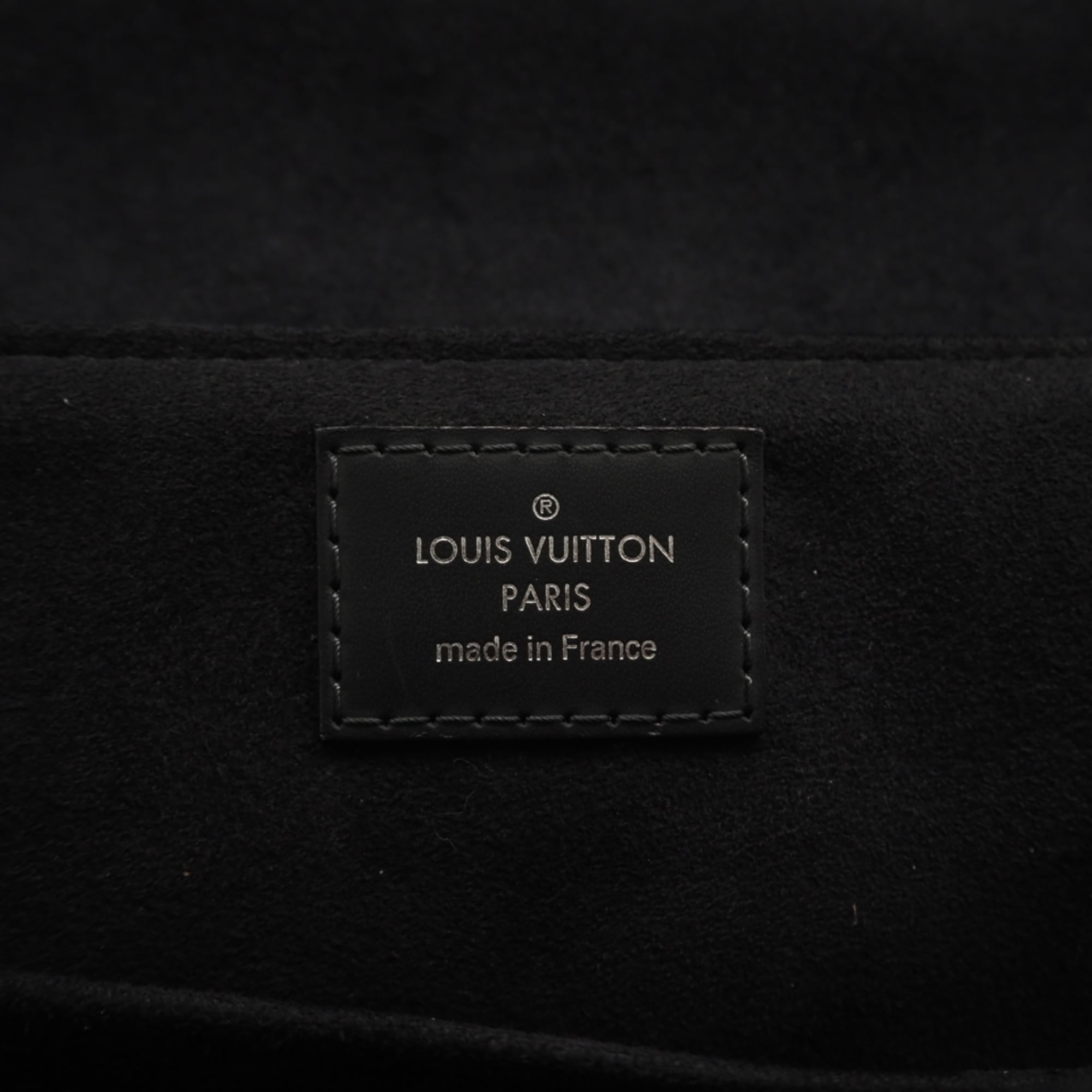 Louis Vuitton Black Gray Leather Shoulder Bag (Pre-Owned)
