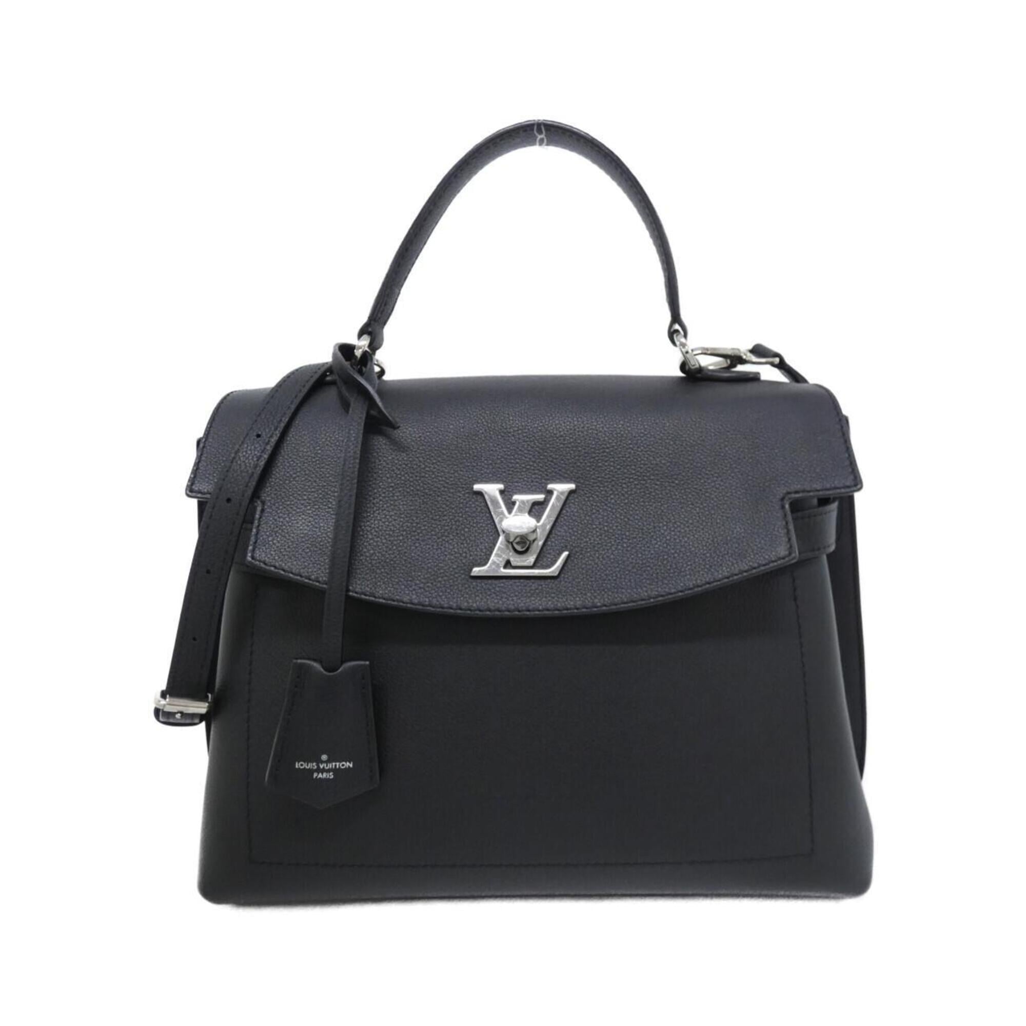 Louis Vuitton Black Leather Handbag (Pre-Owned)