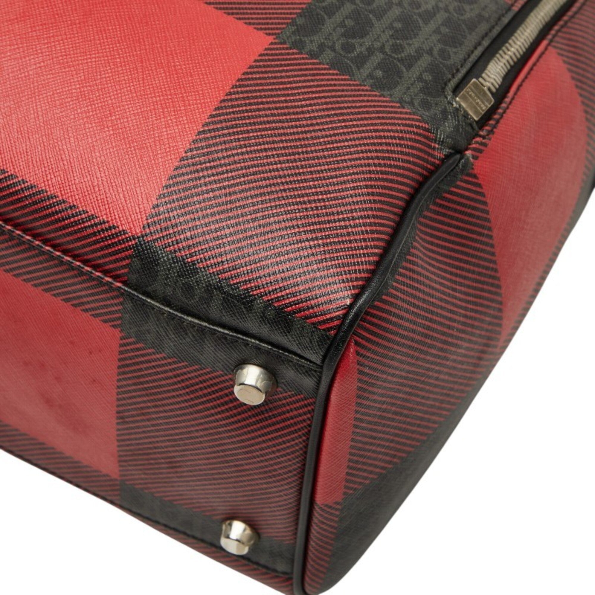 Dior Homme Black Red Color Pvc Leather Shoulder Bag Sling Bag (Pre-Owned)