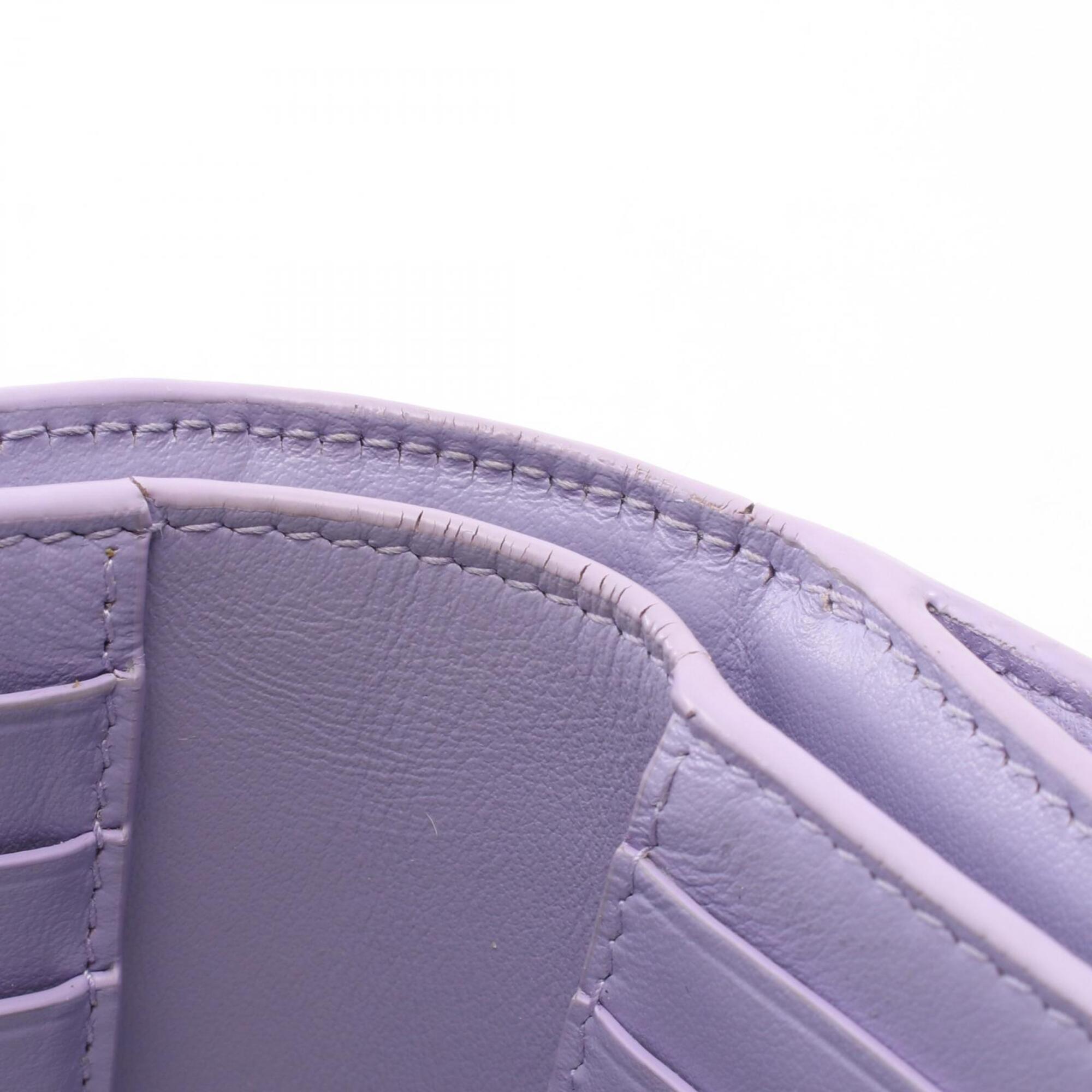 Bottega Veneta Purple Leather Wallet (Bi-Fold) (Pre-Owned)