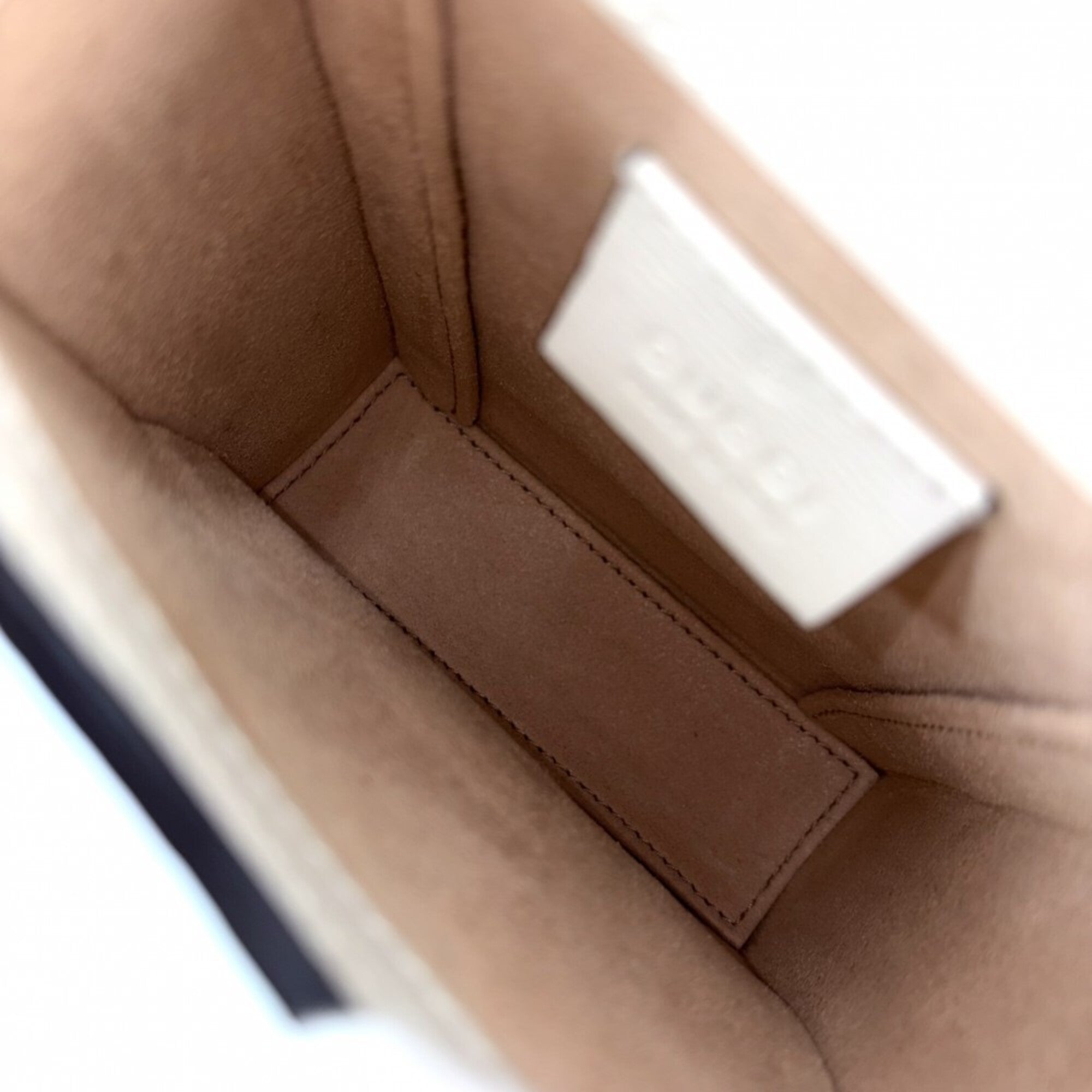 Gucci Beige White Gg Supreme Canvas Leather Pochette Shoulder Bag (Pre-Owned)